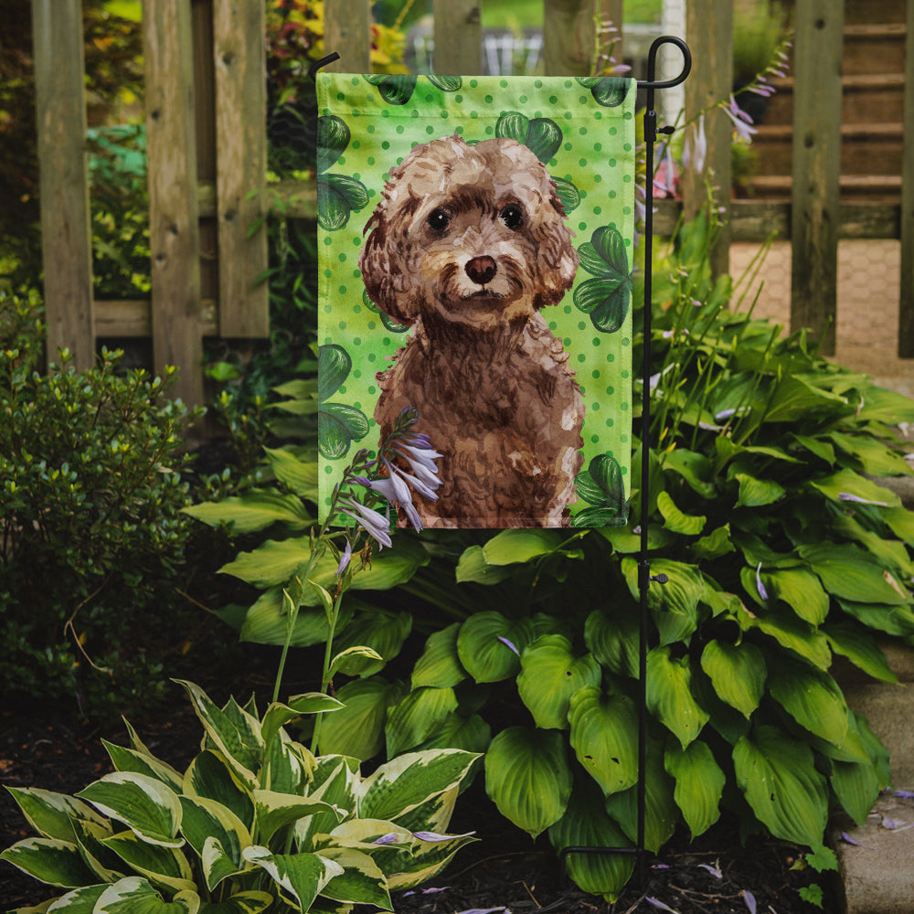 Brown Cockapoo St. Patrick's Flag Garden Size BB9549GF  the-store.com.