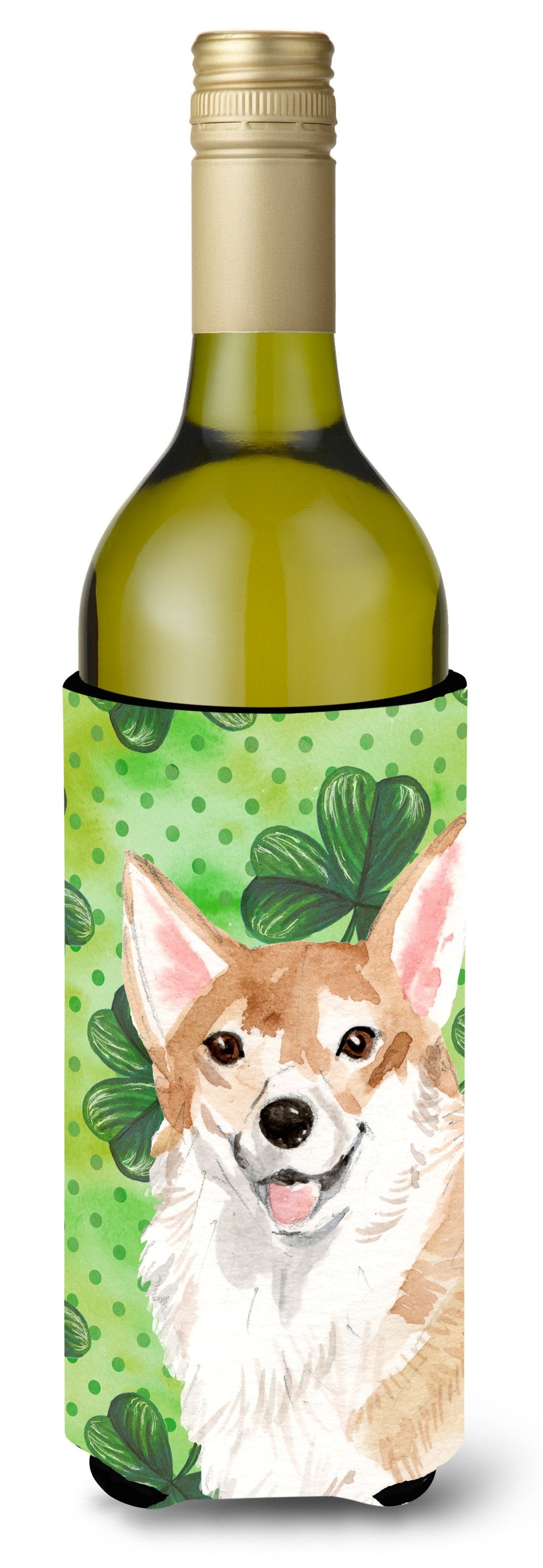 Corgi St. Patrick's Wine Bottle Beverge Insulator Hugger BB9554LITERK by Caroline's Treasures