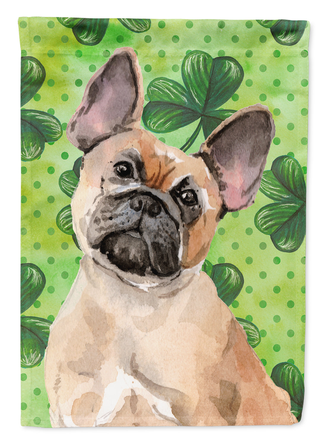 Fawn French Bulldog St. Patrick's Flag Garden Size BB9557GF  the-store.com.