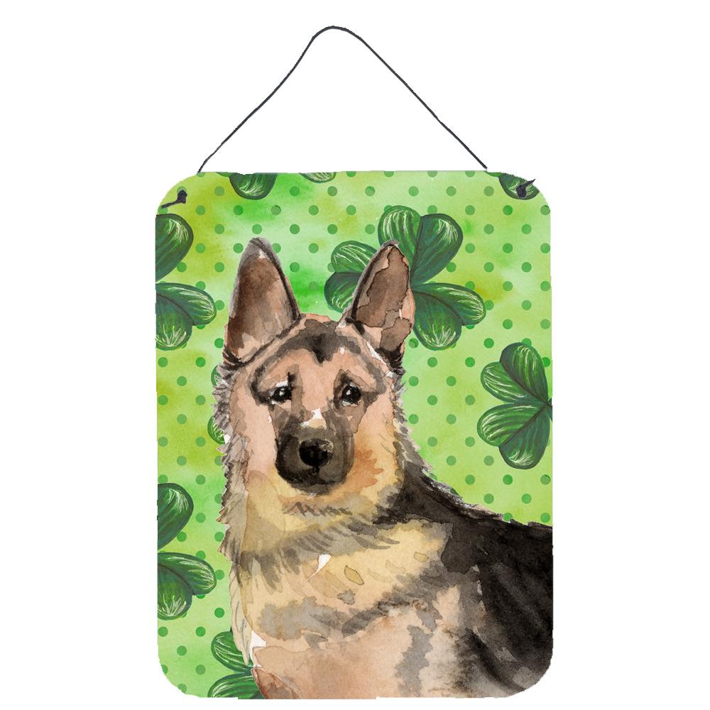 German Shepherd St. Patrick&#39;s Wall or Door Hanging Prints BB9558DS1216 by Caroline&#39;s Treasures