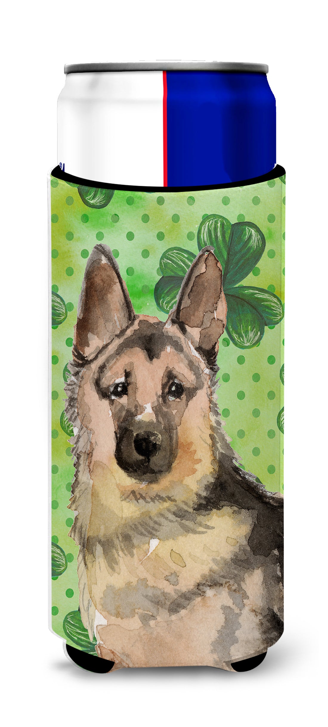 German Shepherd St. Patrick's  Ultra Hugger for slim cans  the-store.com.