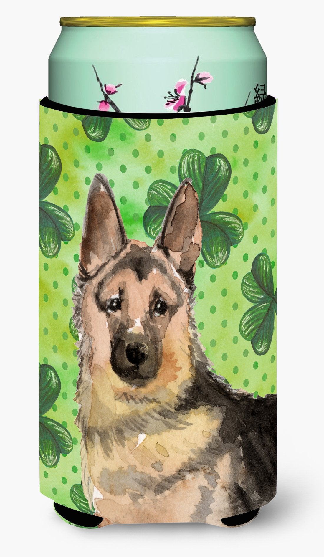 German Shepherd St. Patrick's Tall Boy Beverage Insulator Hugger by Caroline's Treasures