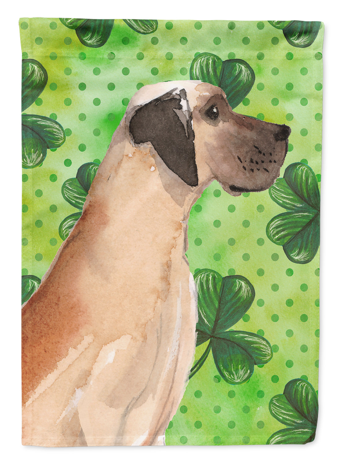 Fawn Natural Great Dane St. Patrick's Flag Canvas House Size BB9559CHF  the-store.com.