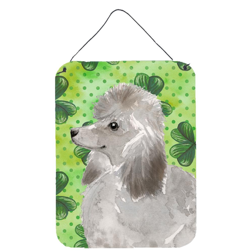 Grey Standard Poodle St. Patrick&#39;s Wall or Door Hanging Prints BB9560DS1216 by Caroline&#39;s Treasures