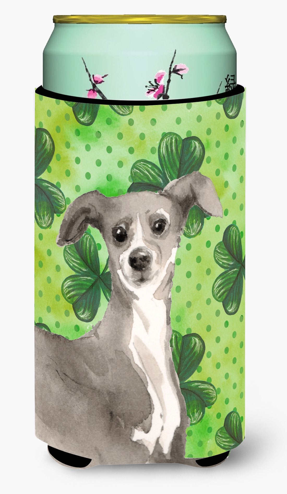 Italian Greyhound St. Patrick&#39;s Tall Boy Beverage Insulator Hugger BB9562TBC by Caroline&#39;s Treasures