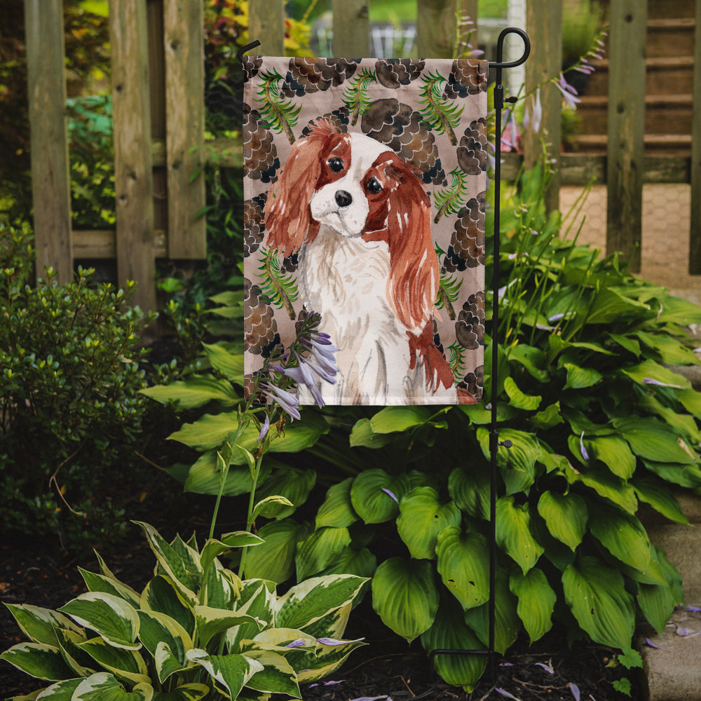 Blenheim Cavalier Spaniel Pine Cones Flag Garden Size BB9568GF  the-store.com.