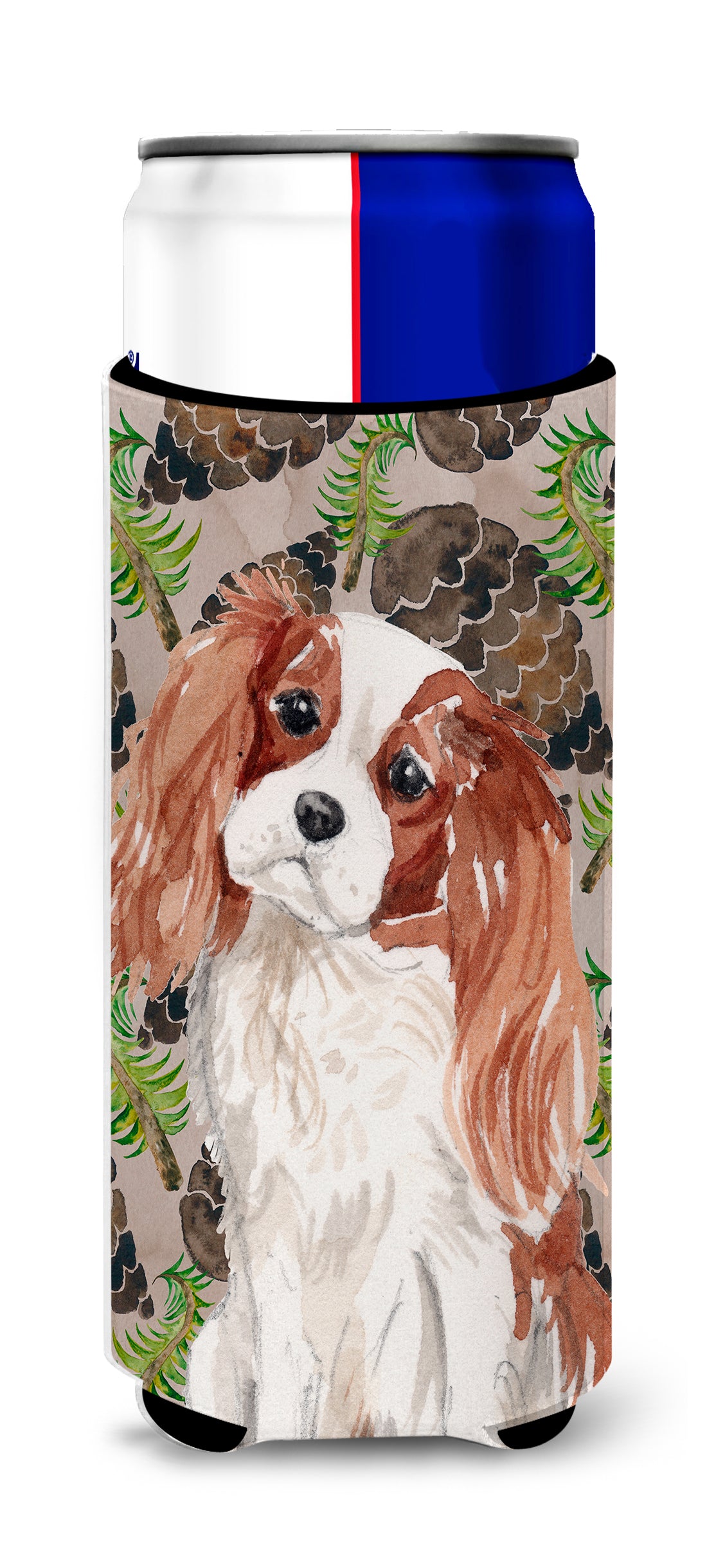 Blenheim Cavalier Spaniel Pine Cones  Ultra Hugger for slim cans BB9568MUK  the-store.com.