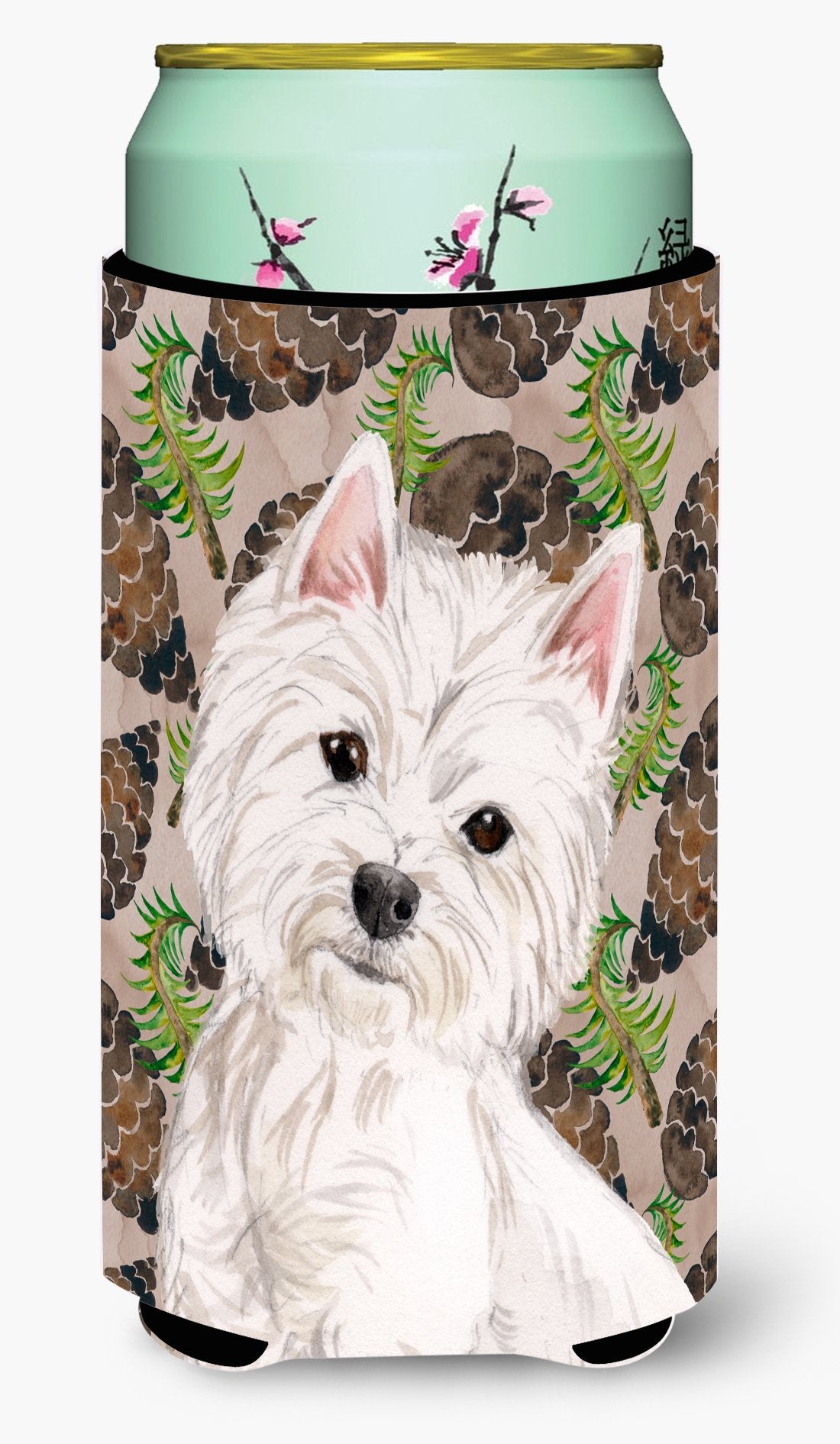 Westie Pine Cones Tall Boy Beverage Insulator Hugger BB9569TBC by Caroline&#39;s Treasures