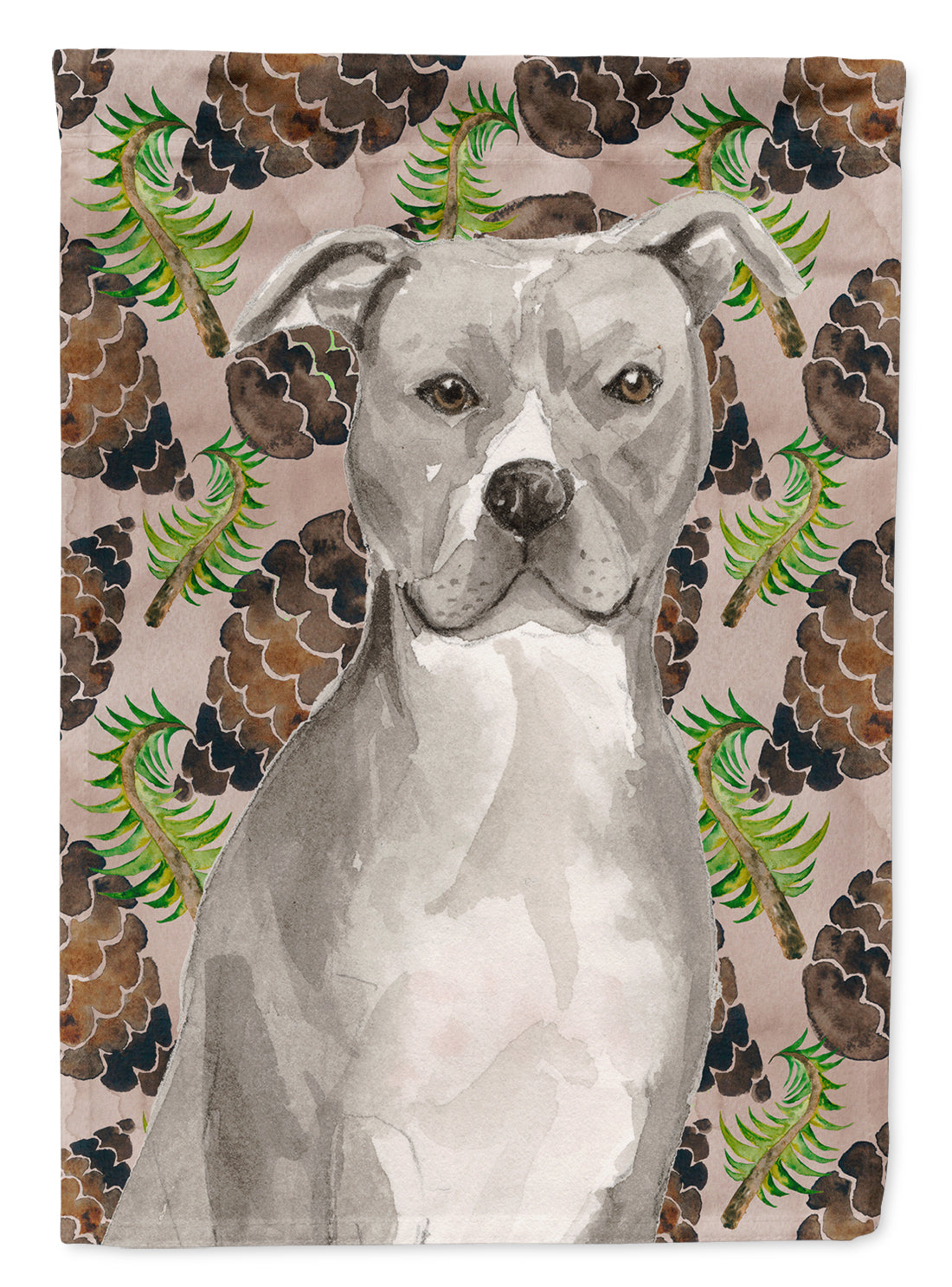 Staffordshire Bull Terrier Pine Cones Flag Garden Size BB9570GF  the-store.com.