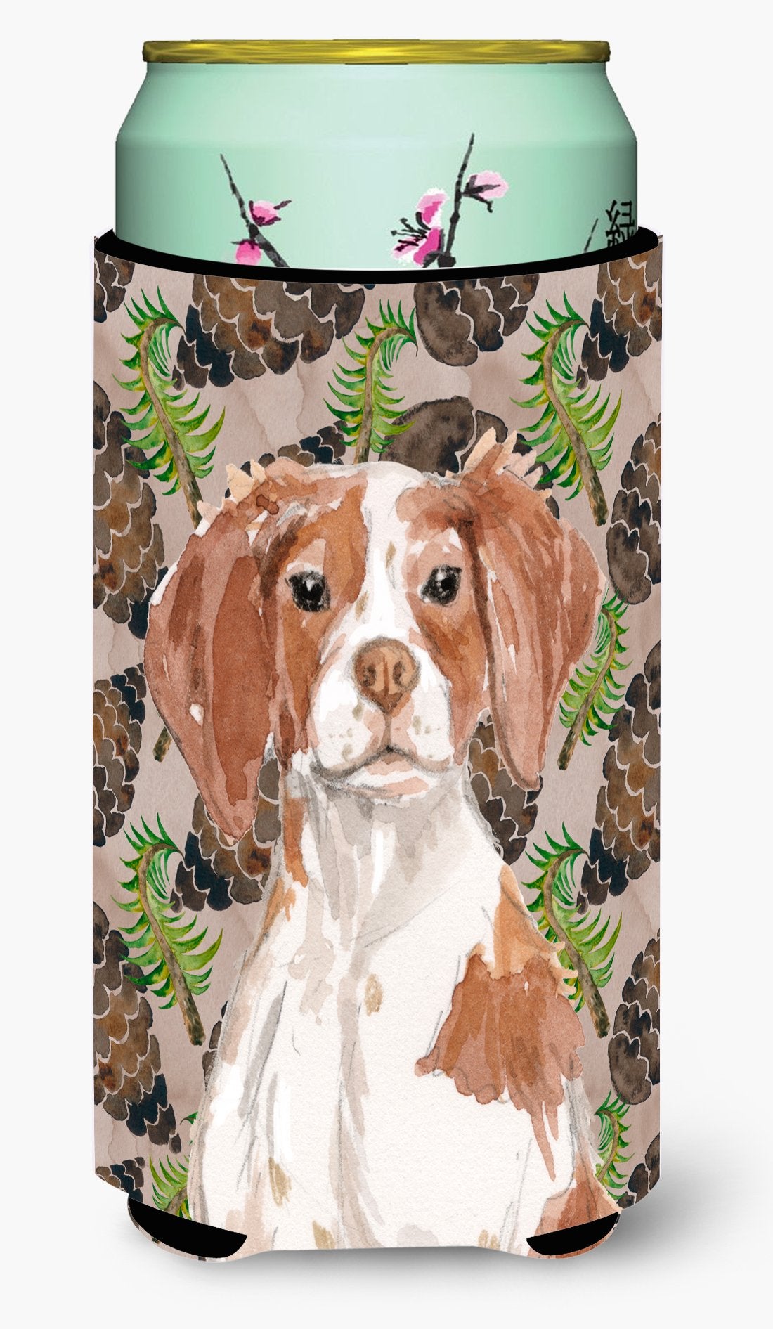 Brittany Spaniel Pine Cones Tall Boy Beverage Insulator Hugger BB9574TBC by Caroline's Treasures