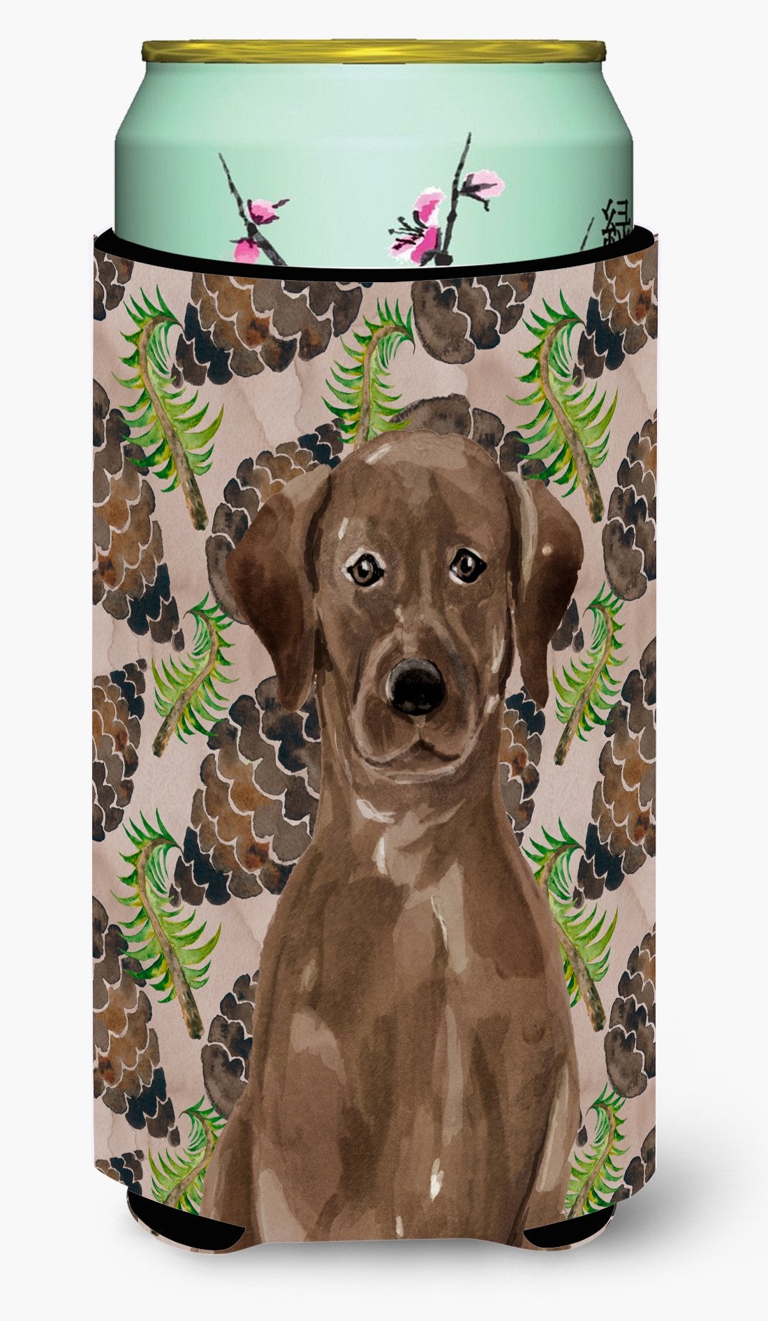 Chocolate Labrador Pine Cones Tall Boy Beverage Insulator Hugger BB9575TBC by Caroline's Treasures