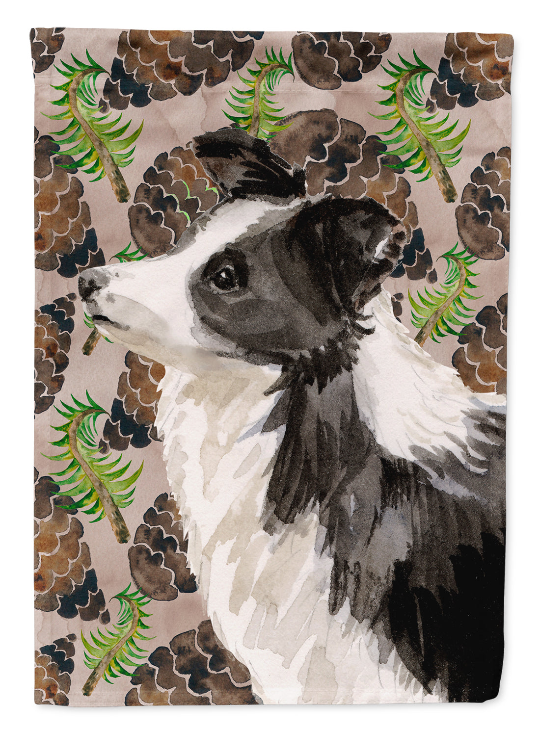 Border Collie Pine Cones Flag Garden Size BB9583GF  the-store.com.