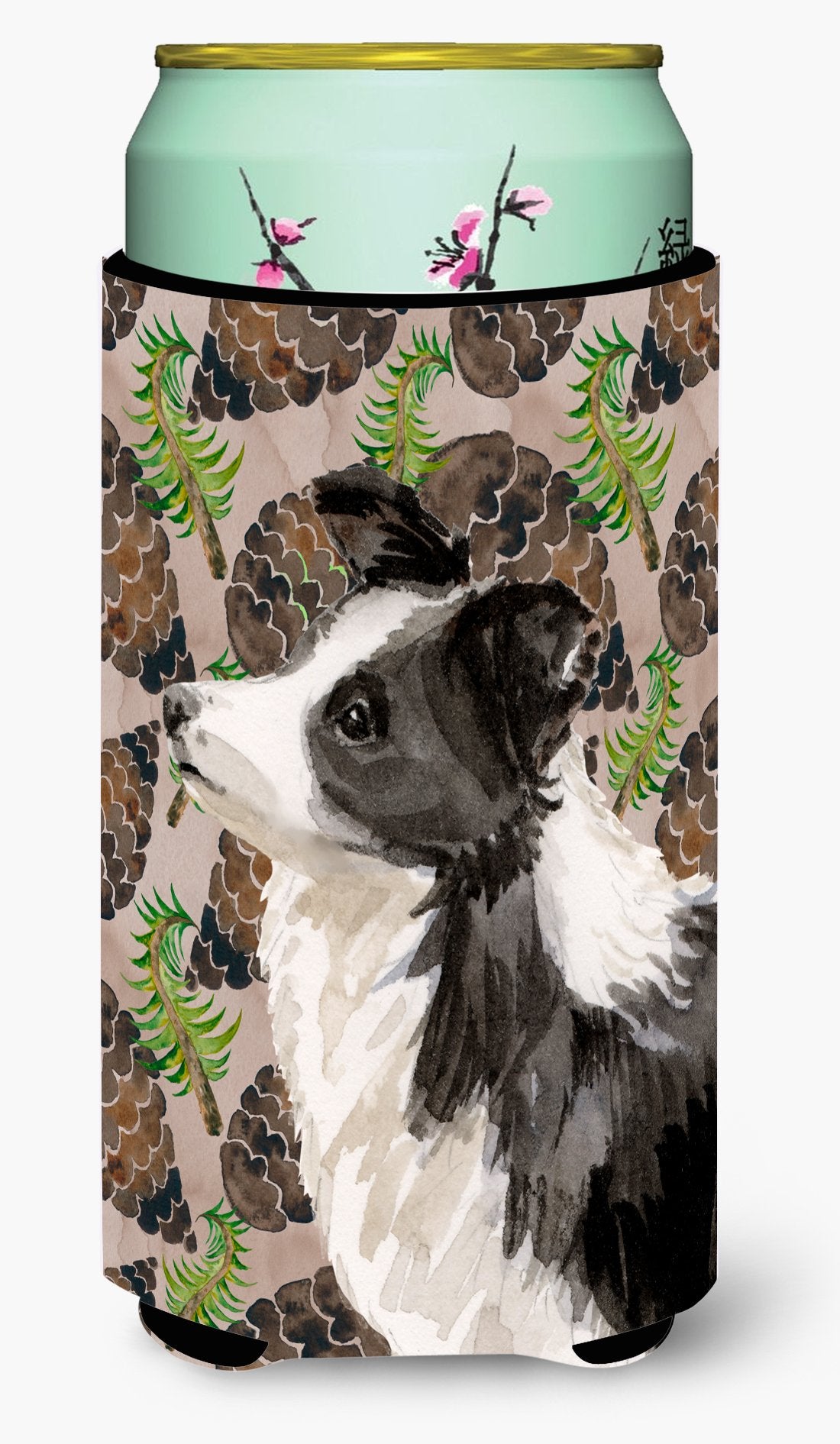 Border Collie Pine Cones Tall Boy Beverage Insulator Hugger BB9583TBC by Caroline's Treasures