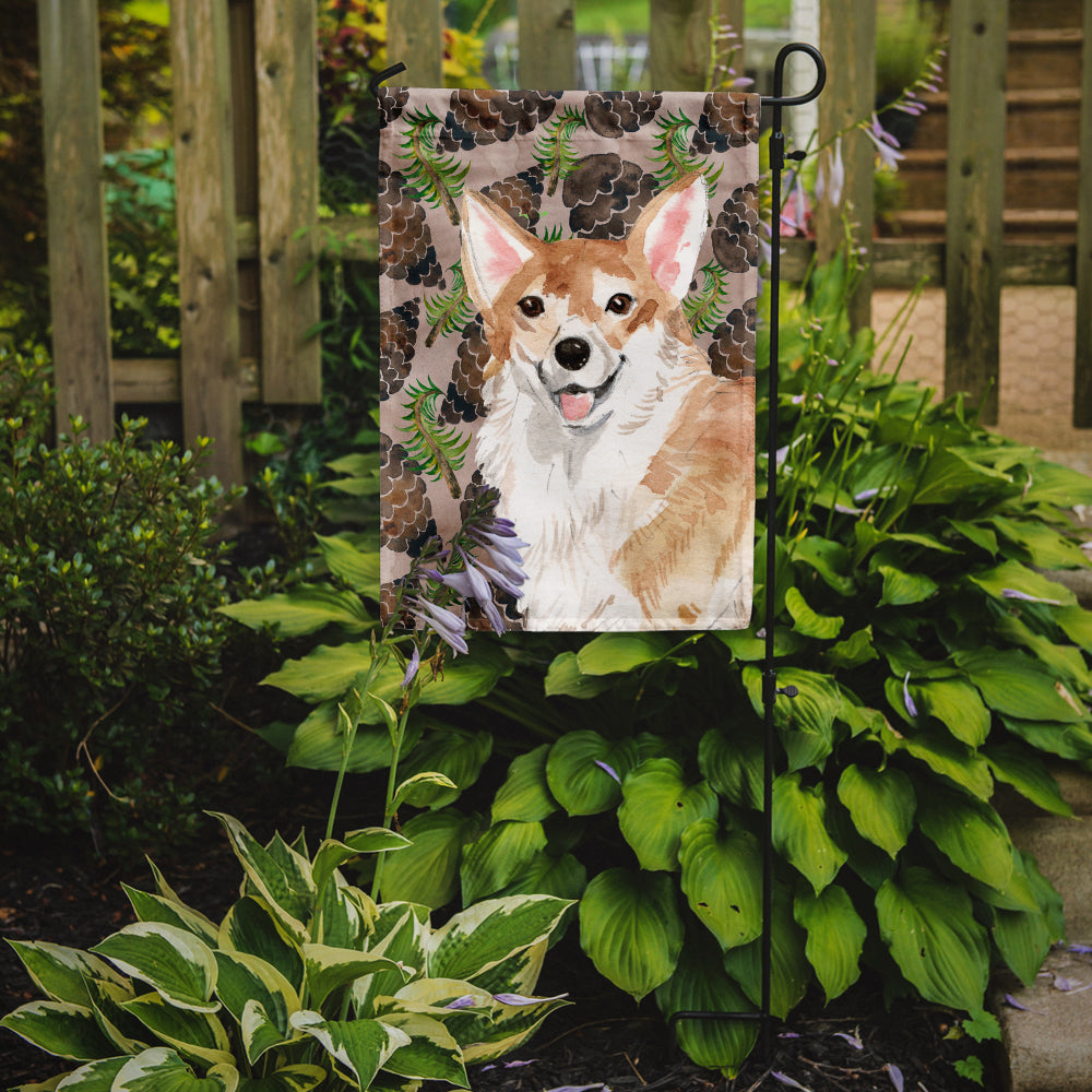 Corgi Pine Cones Flag Garden Size BB9589GF  the-store.com.