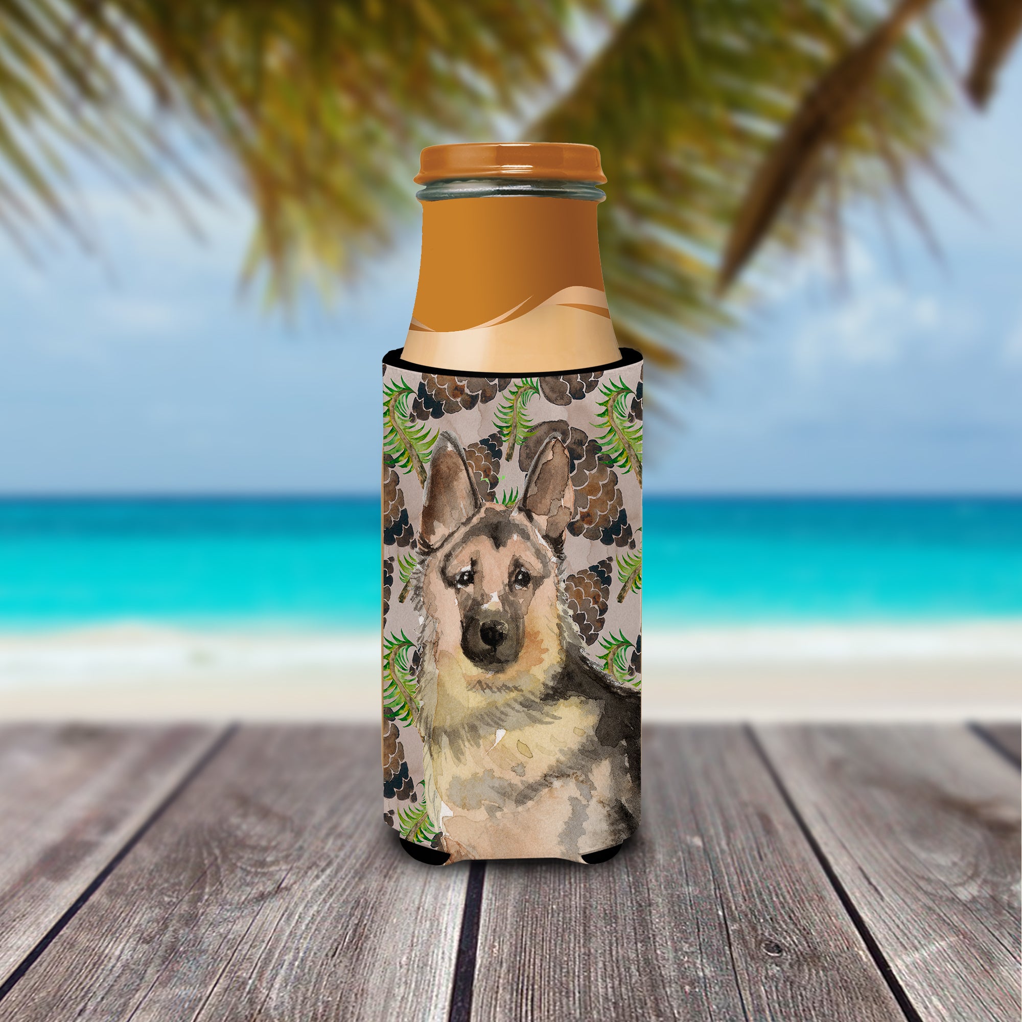 German Shepherd Pine Cones  Ultra Hugger for slim cans BB9593MUK  the-store.com.