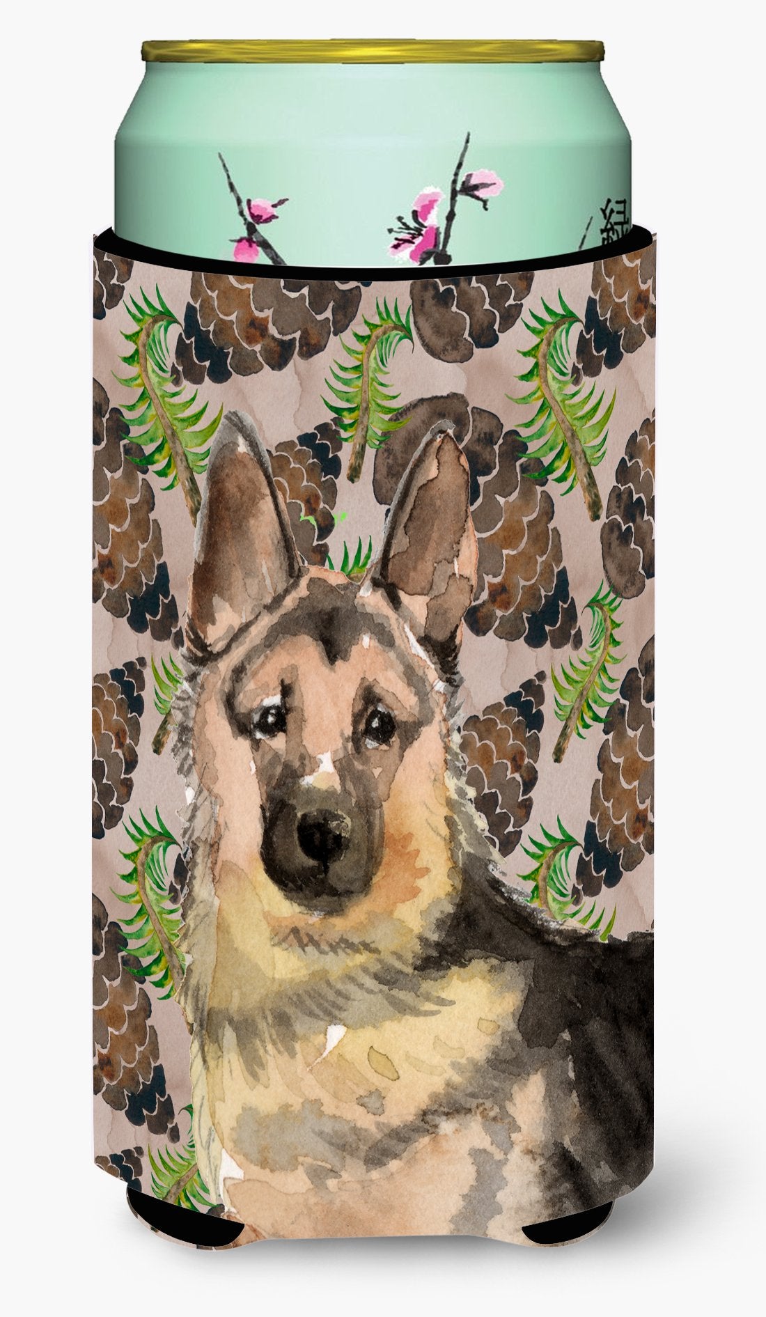 German Shepherd Pine Cones Tall Boy Beverage Insulator Hugger BB9593TBC by Caroline's Treasures