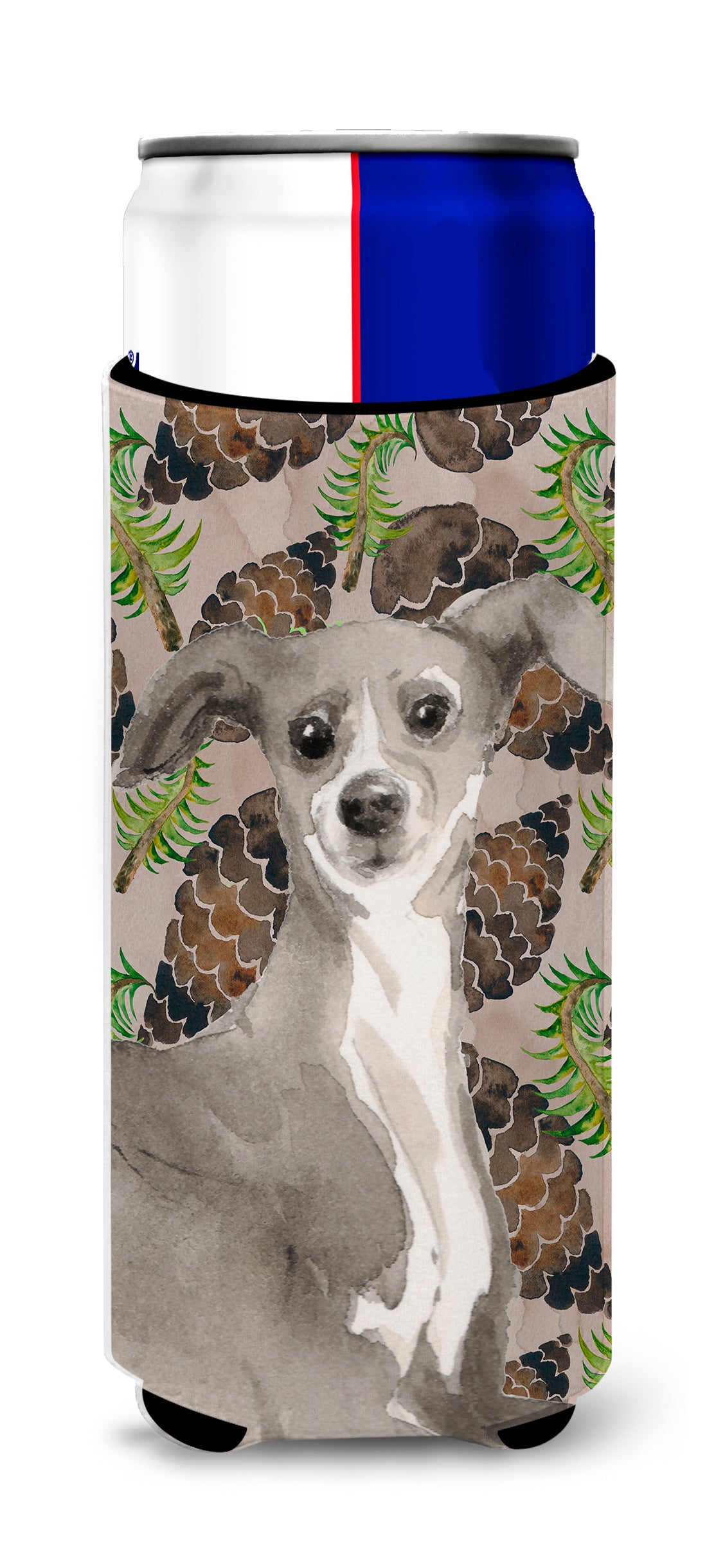 Italian Greyhound Pine Cones  Ultra Hugger for slim cans BB9597MUK  the-store.com.