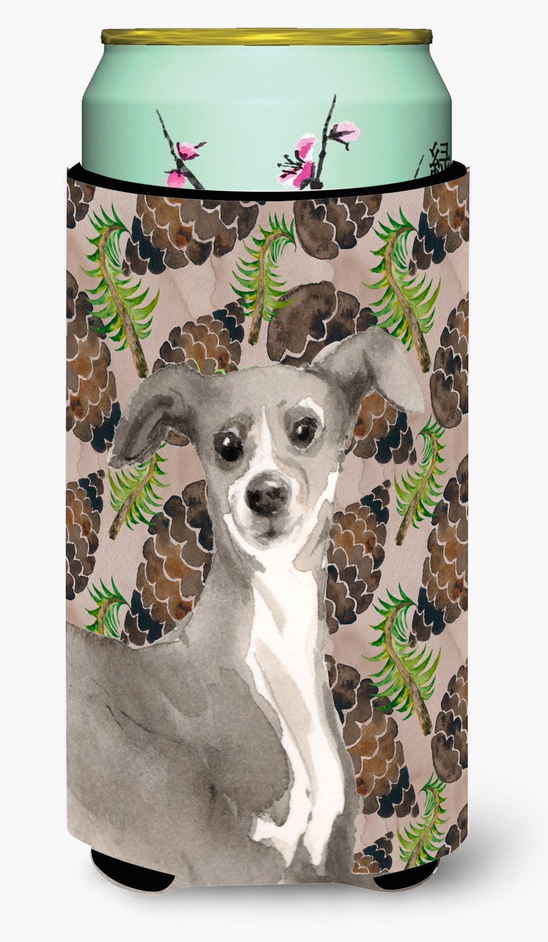 Italian Greyhound Pine Cones Tall Boy Beverage Insulator Hugger BB9597TBC by Caroline's Treasures