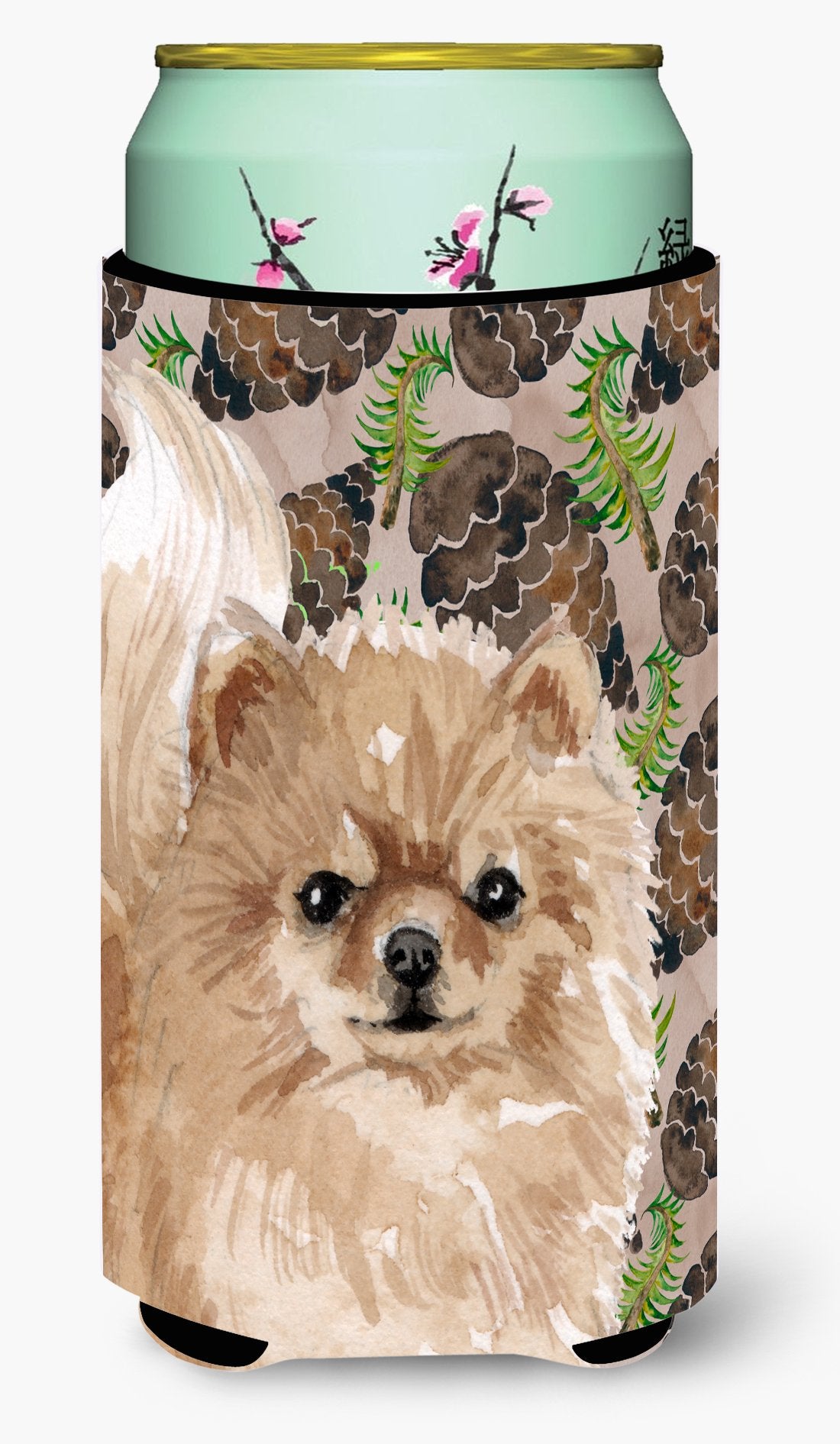 Pomeranian Pine Cones Tall Boy Beverage Insulator Hugger BB9600TBC by Caroline's Treasures