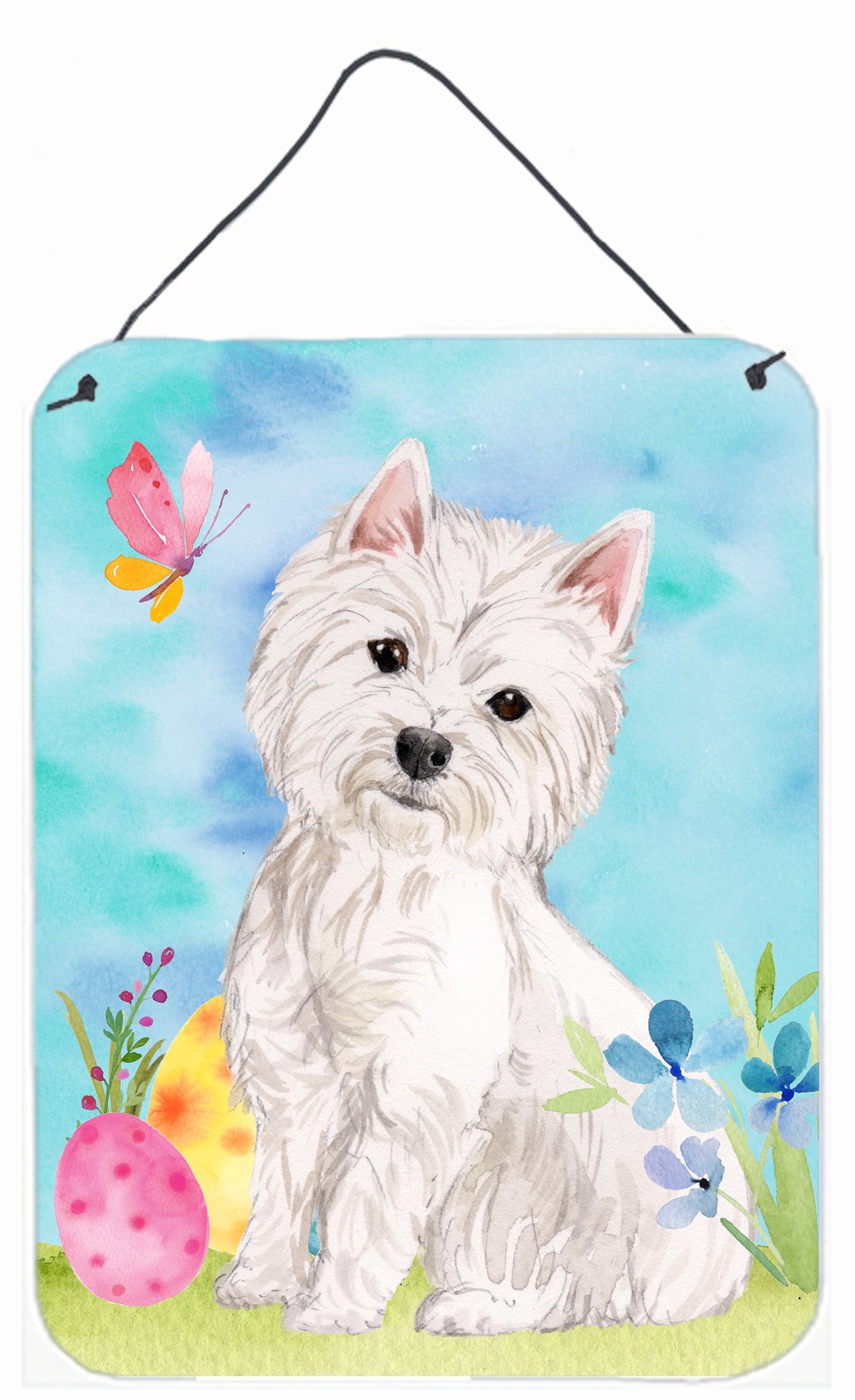 Westie Easter Wall or Door Hanging Prints BB9604DS1216 by Caroline&#39;s Treasures