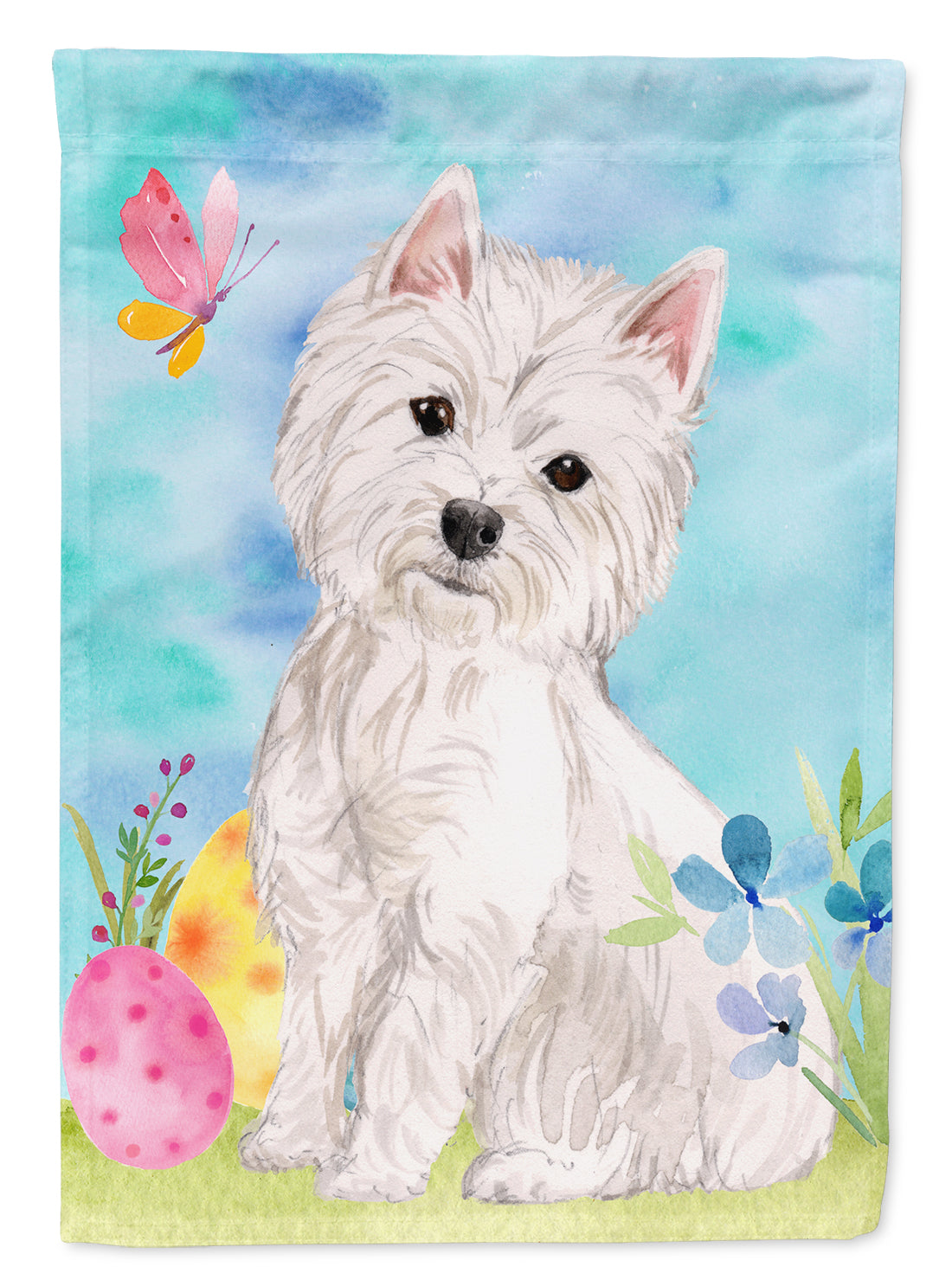 Westie Easter Flag Garden Size BB9604GF  the-store.com.