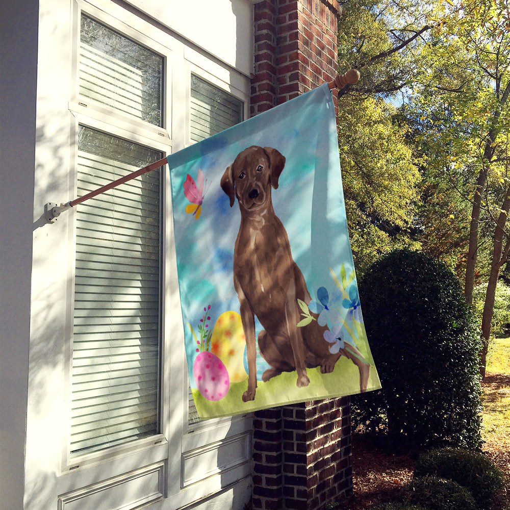 Chocolate Labrador Easter Flag Canvas House Size BB9610CHF  the-store.com.