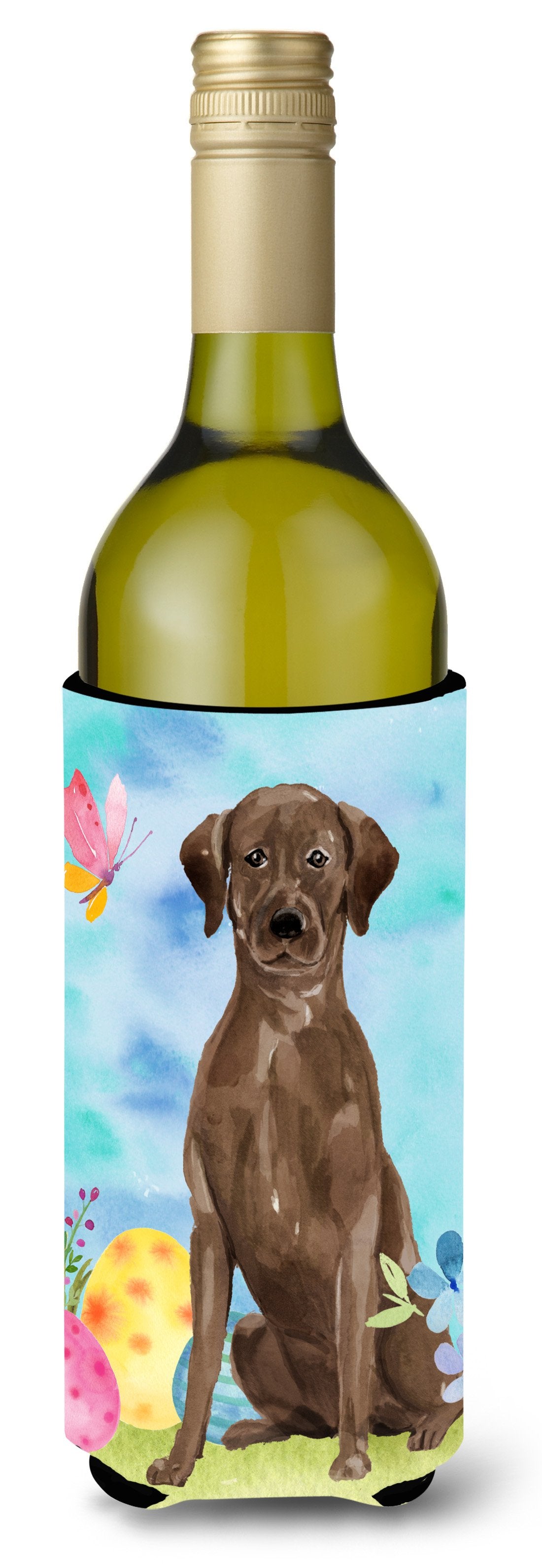 Chocolate Labrador Easter Wine Bottle Beverge Insulator Hugger BB9610LITERK by Caroline's Treasures