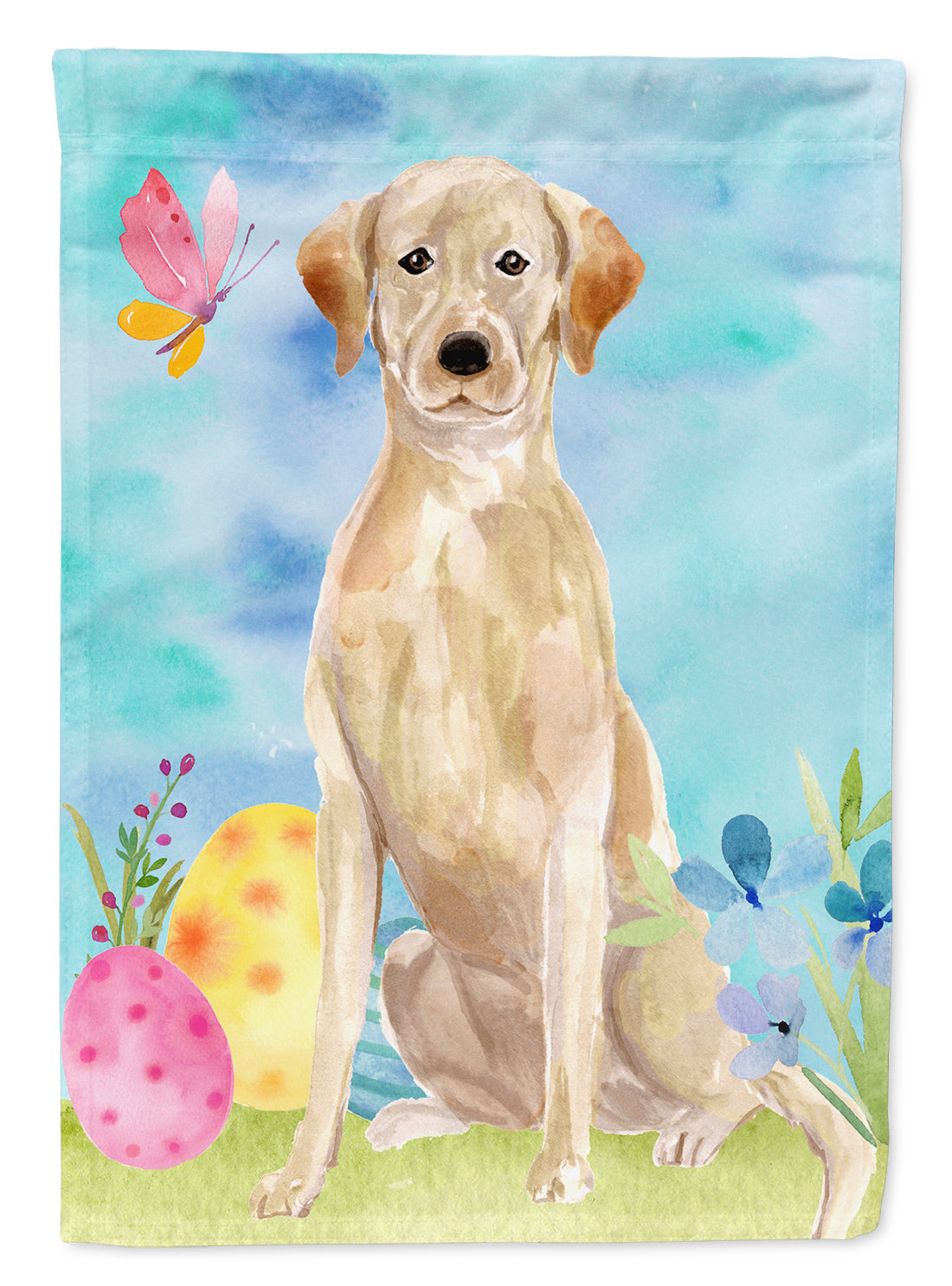 Yellow Labrador Easter Flag Garden Size BB9611GF  the-store.com.