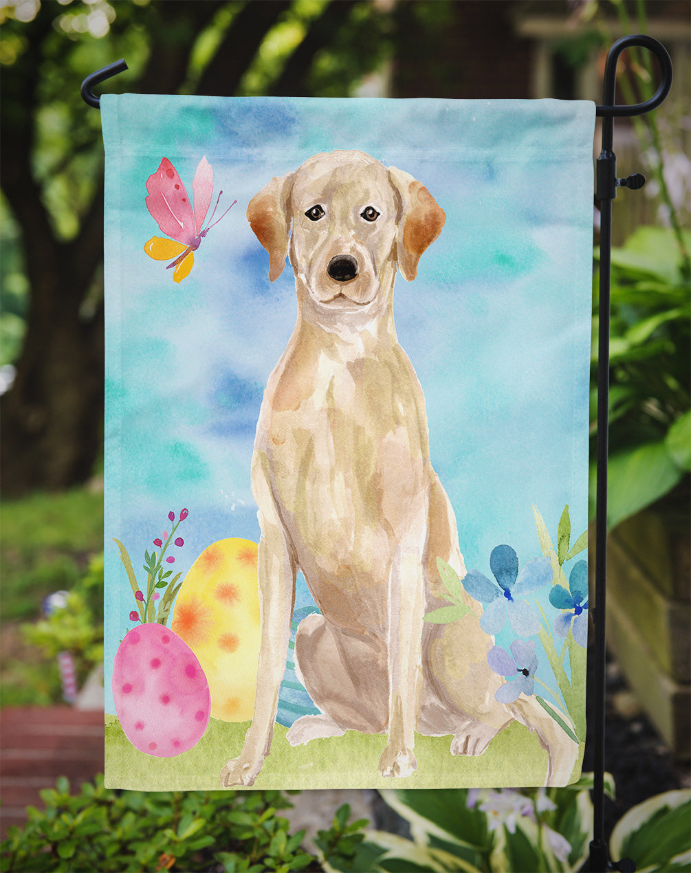 Yellow Labrador Easter Flag Garden Size BB9611GF  the-store.com.