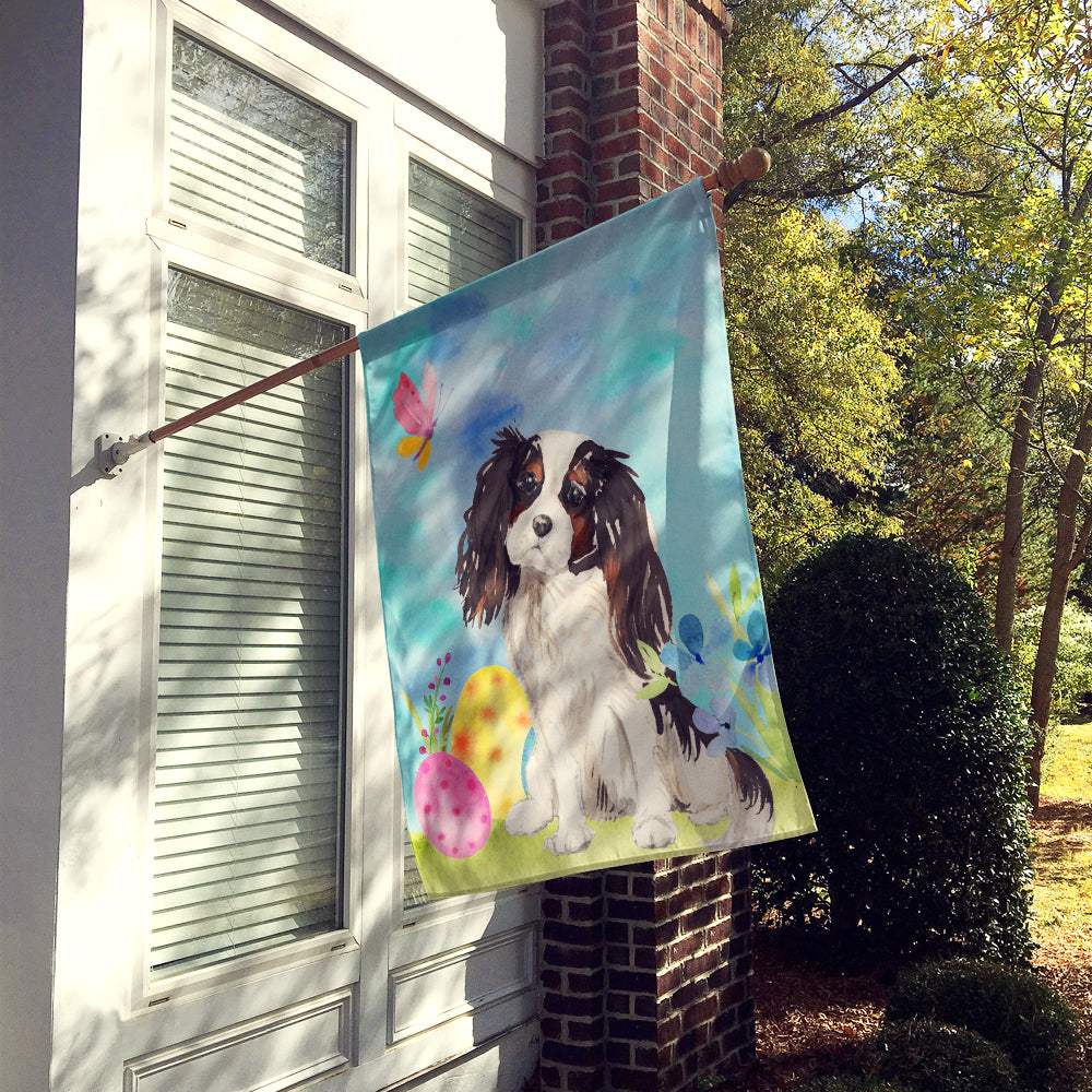 Tricolor Cavalier Spaniel Easter Flag Canvas House Size BB9612CHF  the-store.com.