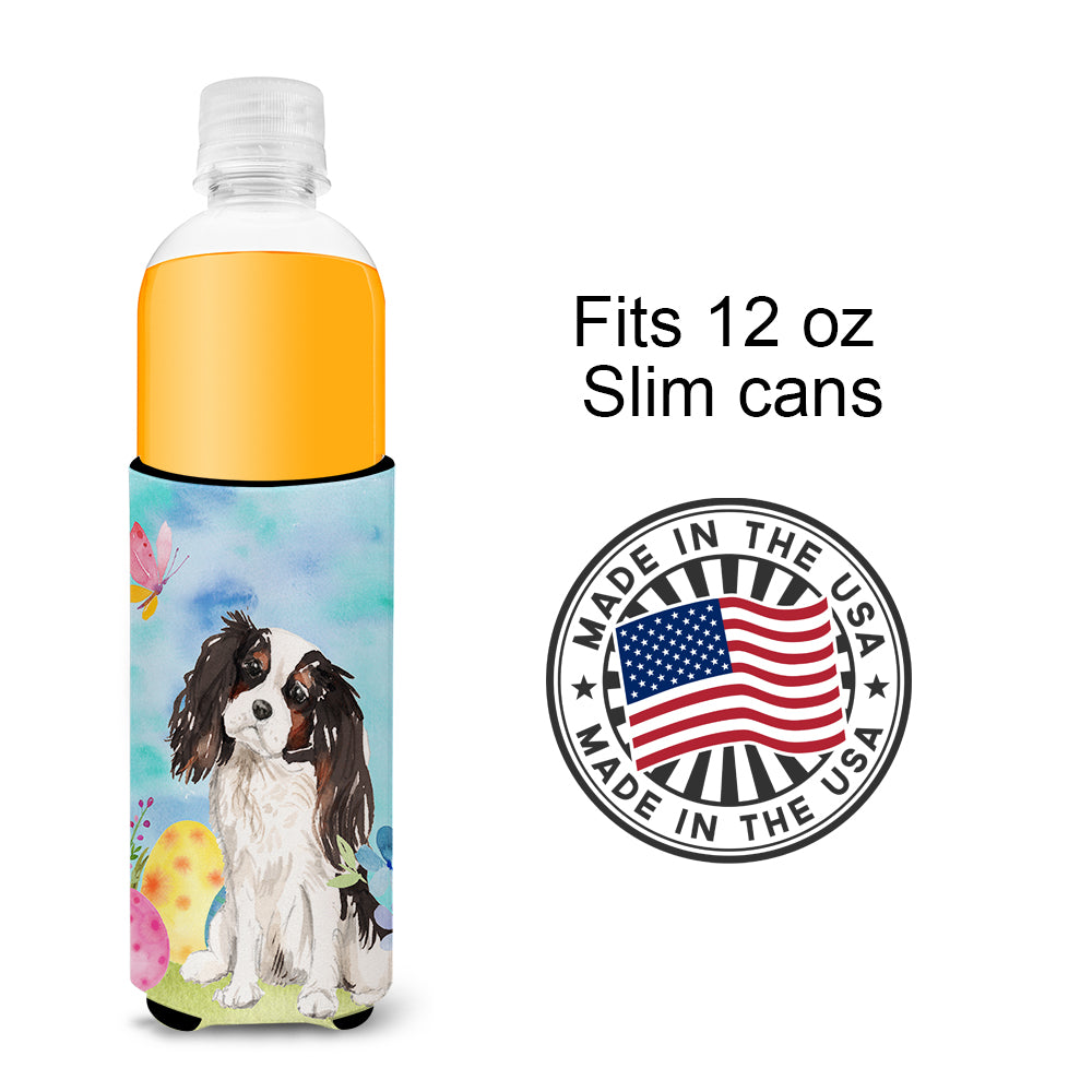 Tricolor Cavalier Spaniel Easter  Ultra Hugger for slim cans BB9612MUK  the-store.com.