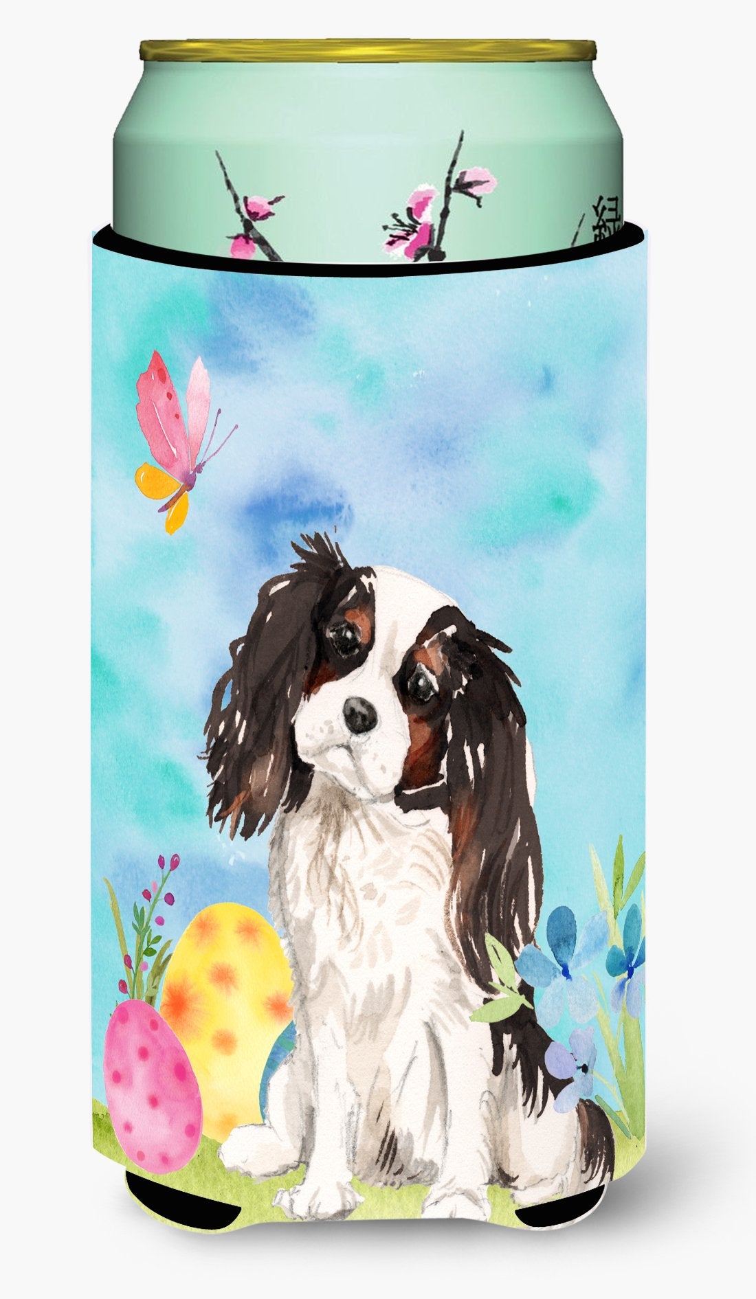 Tricolor Cavalier Spaniel Easter Tall Boy Beverage Insulator Hugger by Caroline&#39;s Treasures