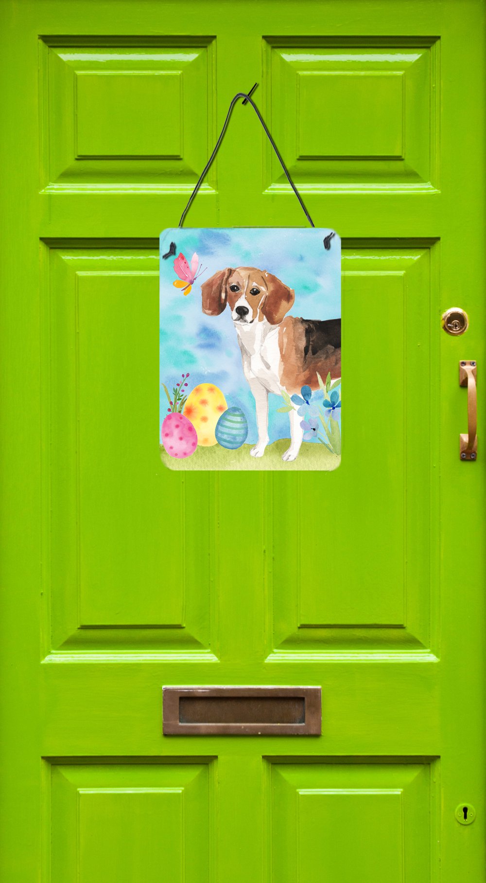 Beagle Easter Wall or Door Hanging Prints BB9614DS1216 by Caroline's Treasures