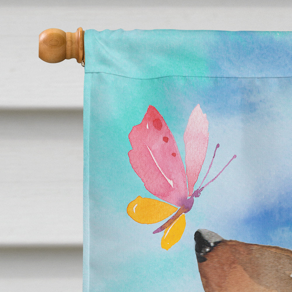 Red Tan Dachshund Easter Flag Canvas House Size BB9616CHF  the-store.com.