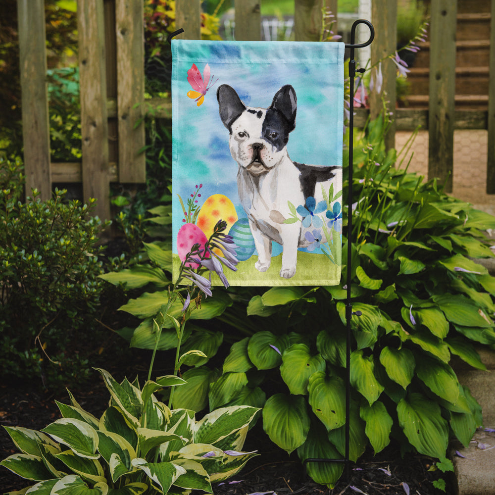 Black White French Bulldog Easter Flag Garden Size BB9617GF  the-store.com.