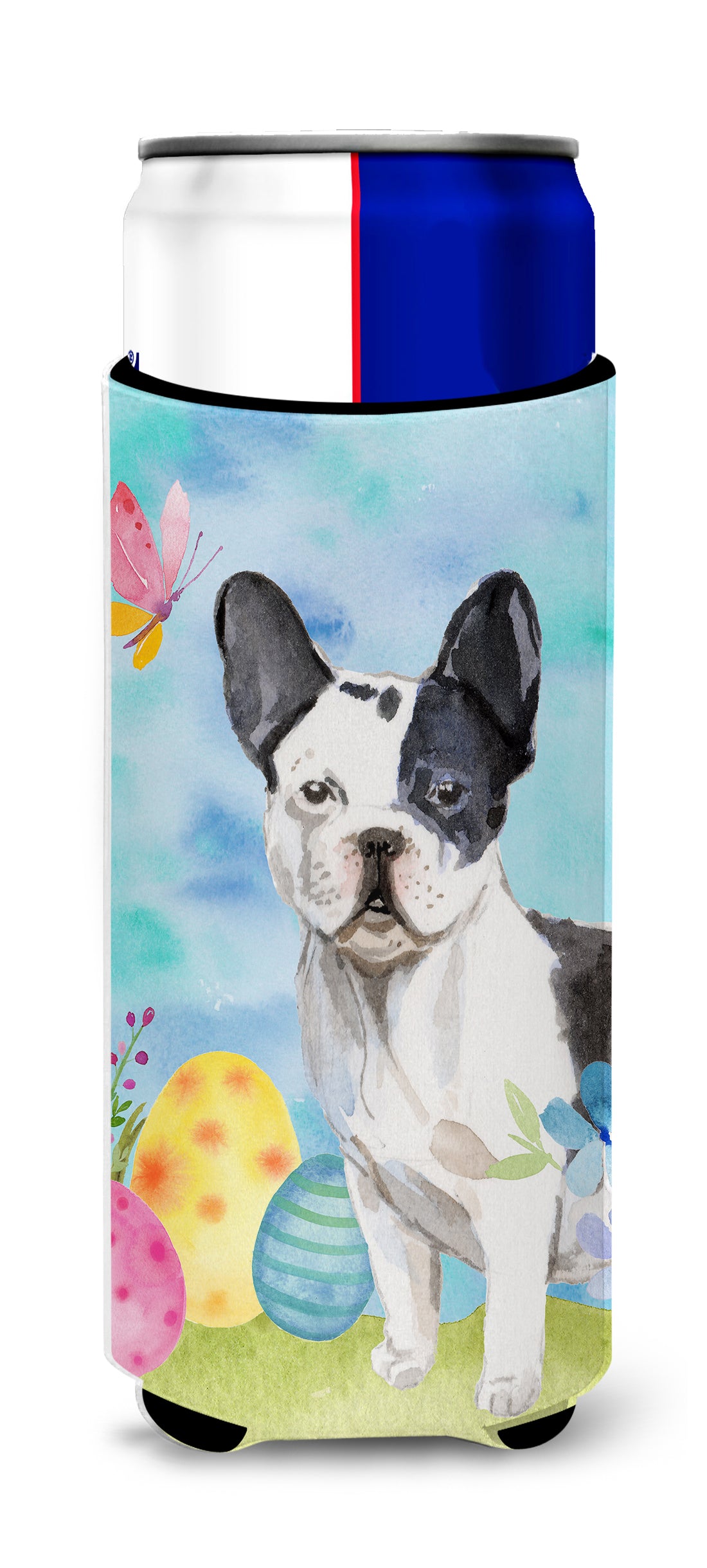 Black White French Bulldog Easter  Ultra Hugger for slim cans BB9617MUK  the-store.com.