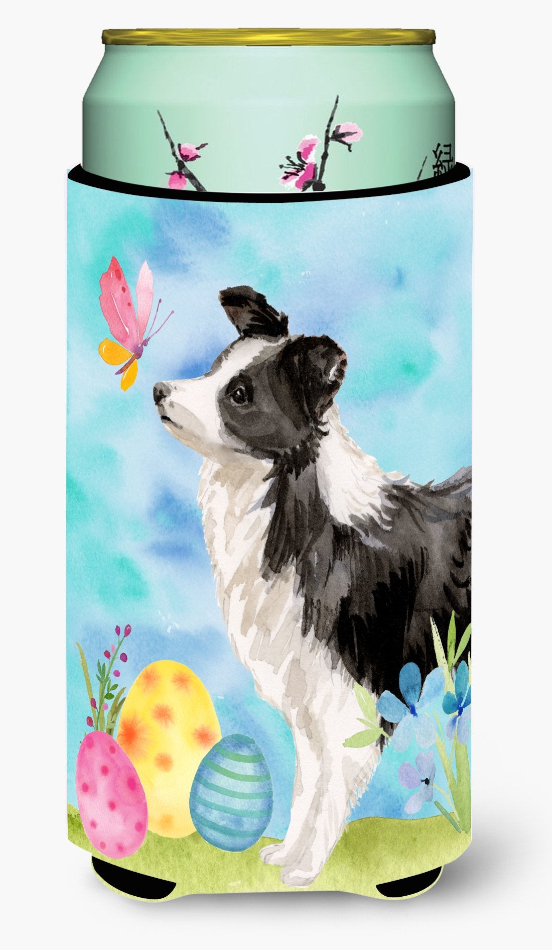 Border Collie Easter Tall Boy Beverage Insulator Hugger BB9618TBC by Caroline&#39;s Treasures