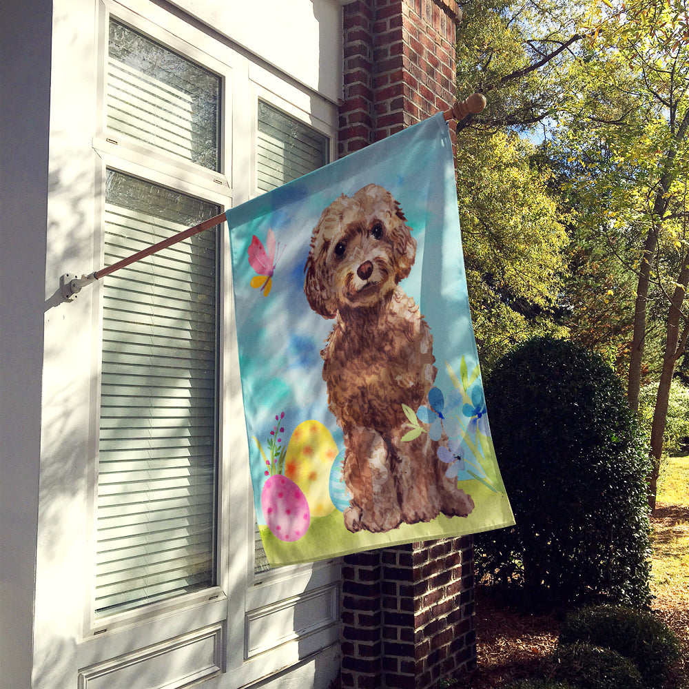 Brown Cockapoo Easter Flag Canvas House Size BB9619CHF  the-store.com.