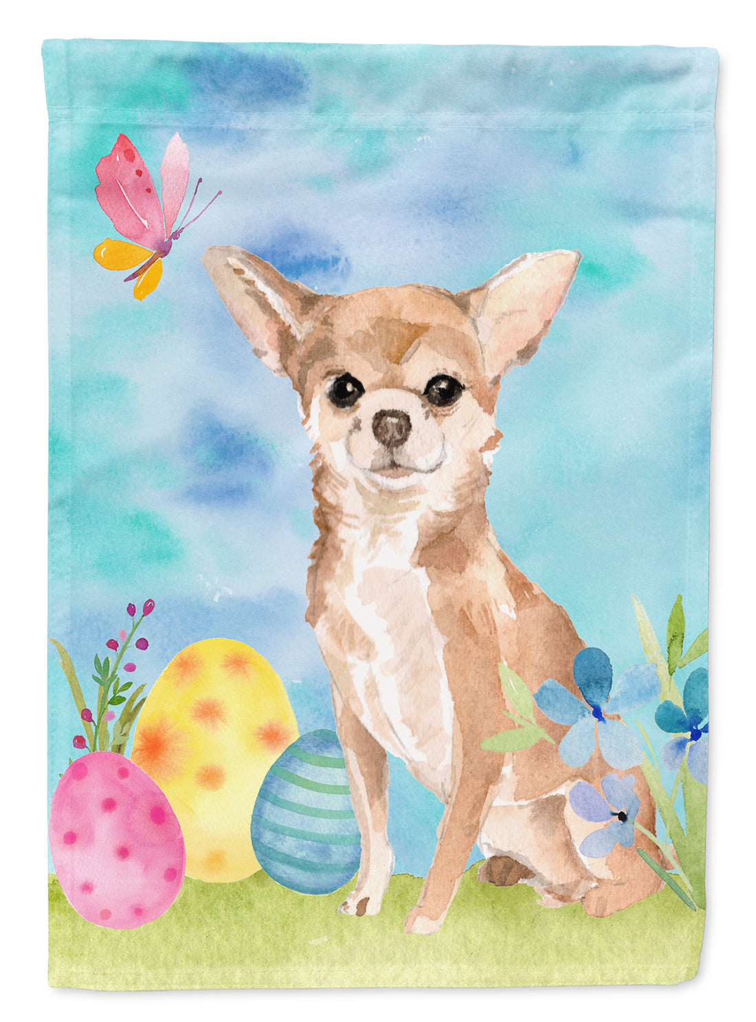 Chihuahua Easter Flag Canvas House Size BB9621CHF  the-store.com.