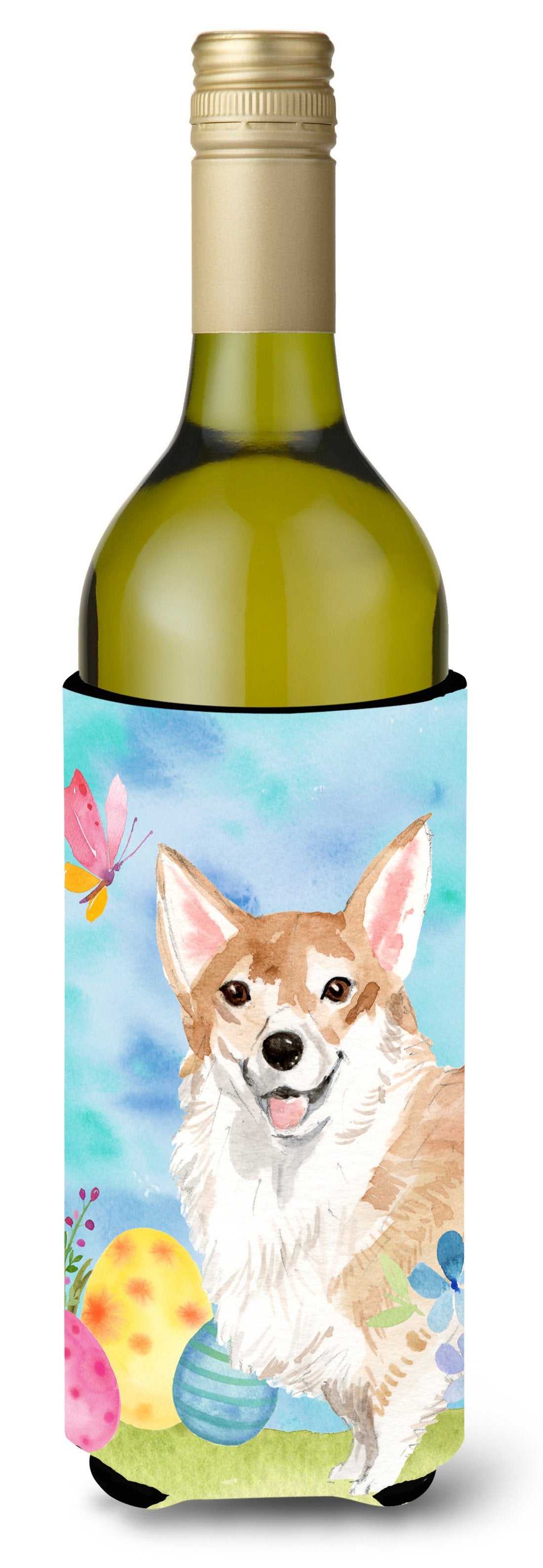 Corgi Easter Wine Bottle Beverge Insulator Hugger BB9624LITERK by Caroline's Treasures