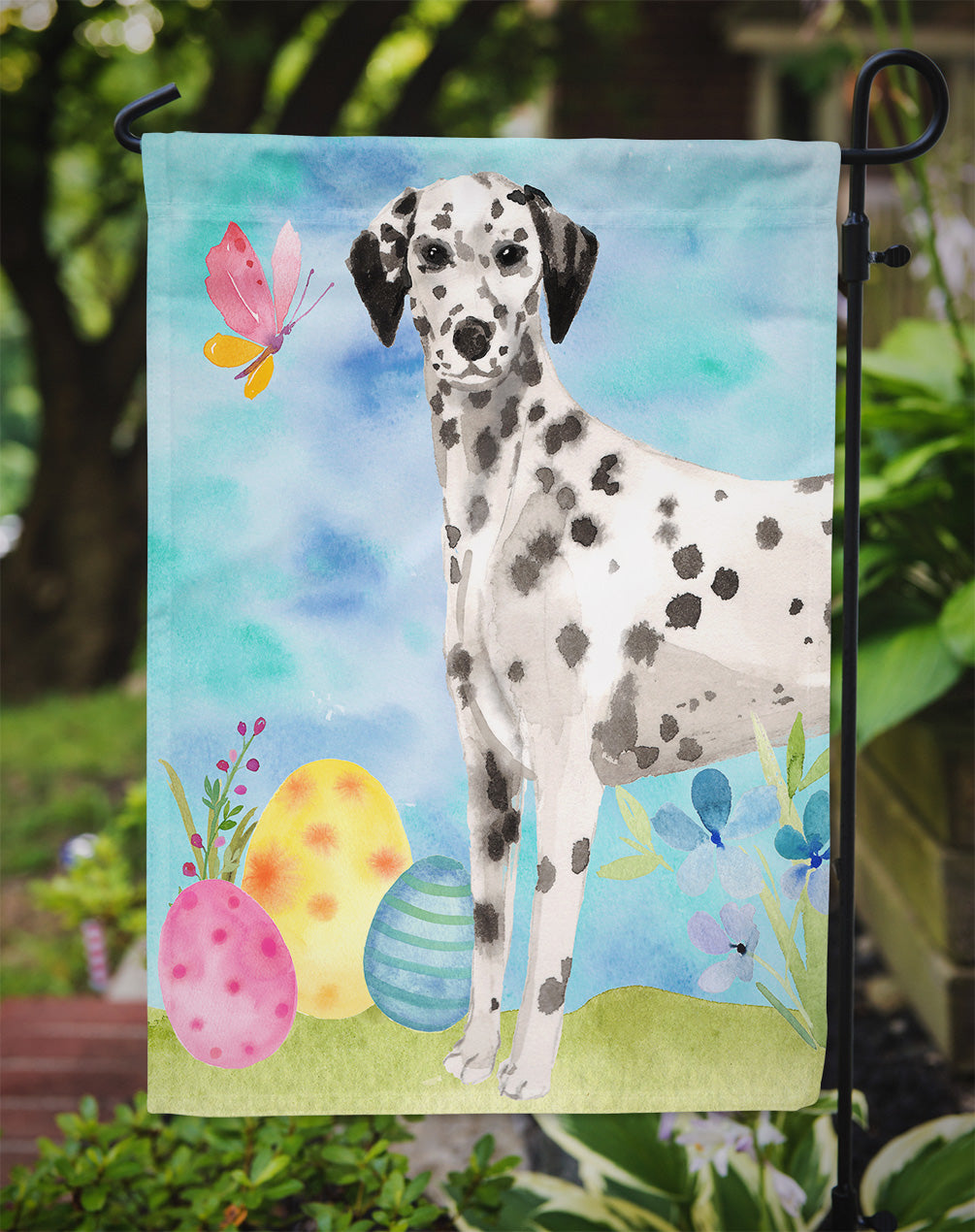 Dalmatian Easter Flag Garden Size BB9625GF  the-store.com.