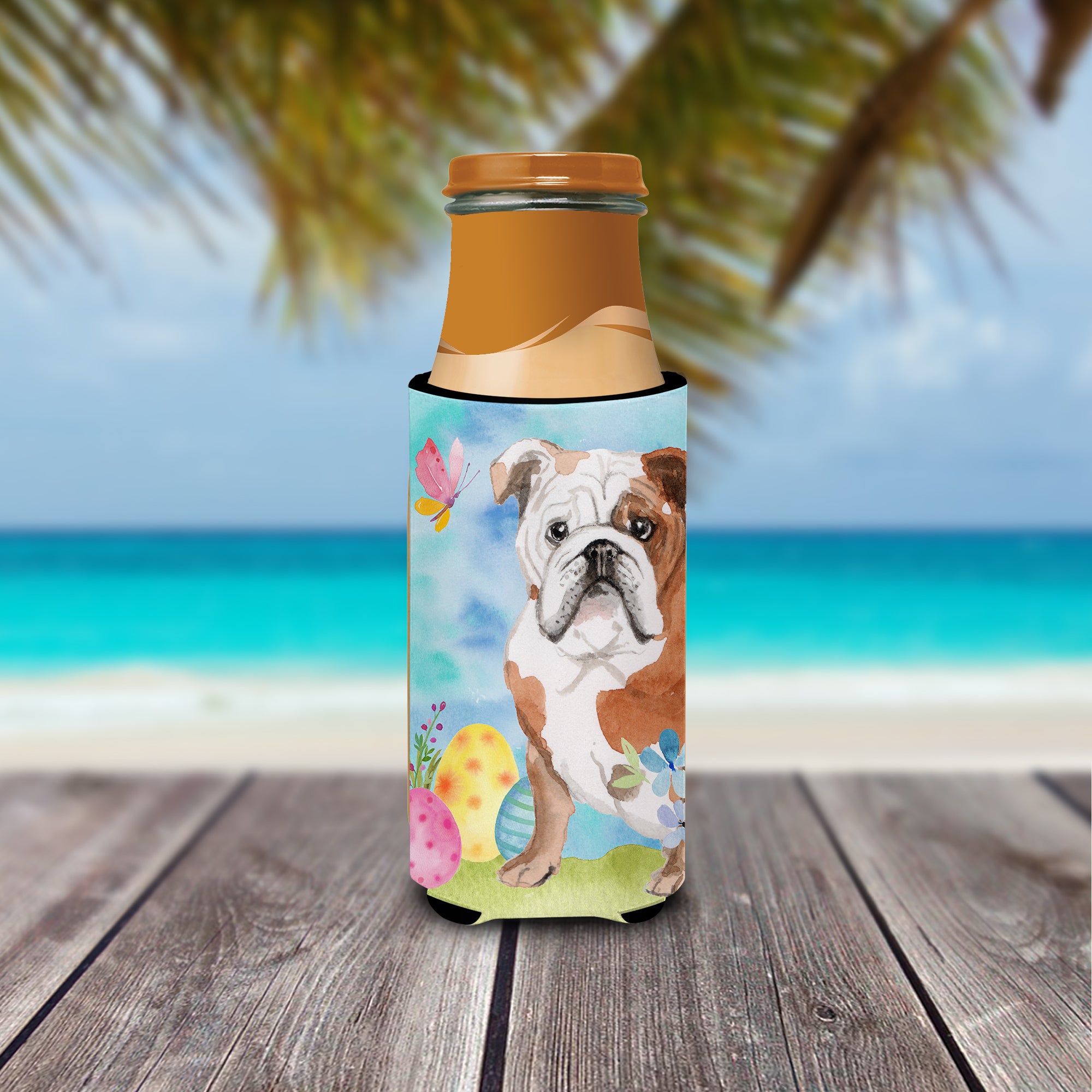 English Bulldog Easter  Ultra Hugger for slim cans BB9626MUK  the-store.com.