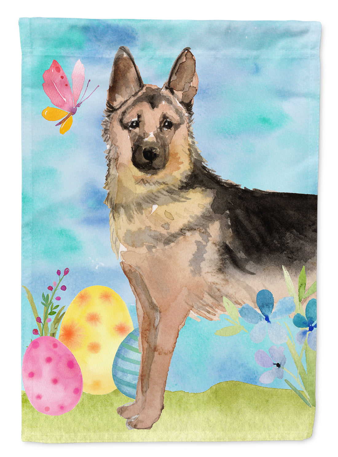 German Shepherd Easter Flag Canvas House Size BB9627CHF  the-store.com.