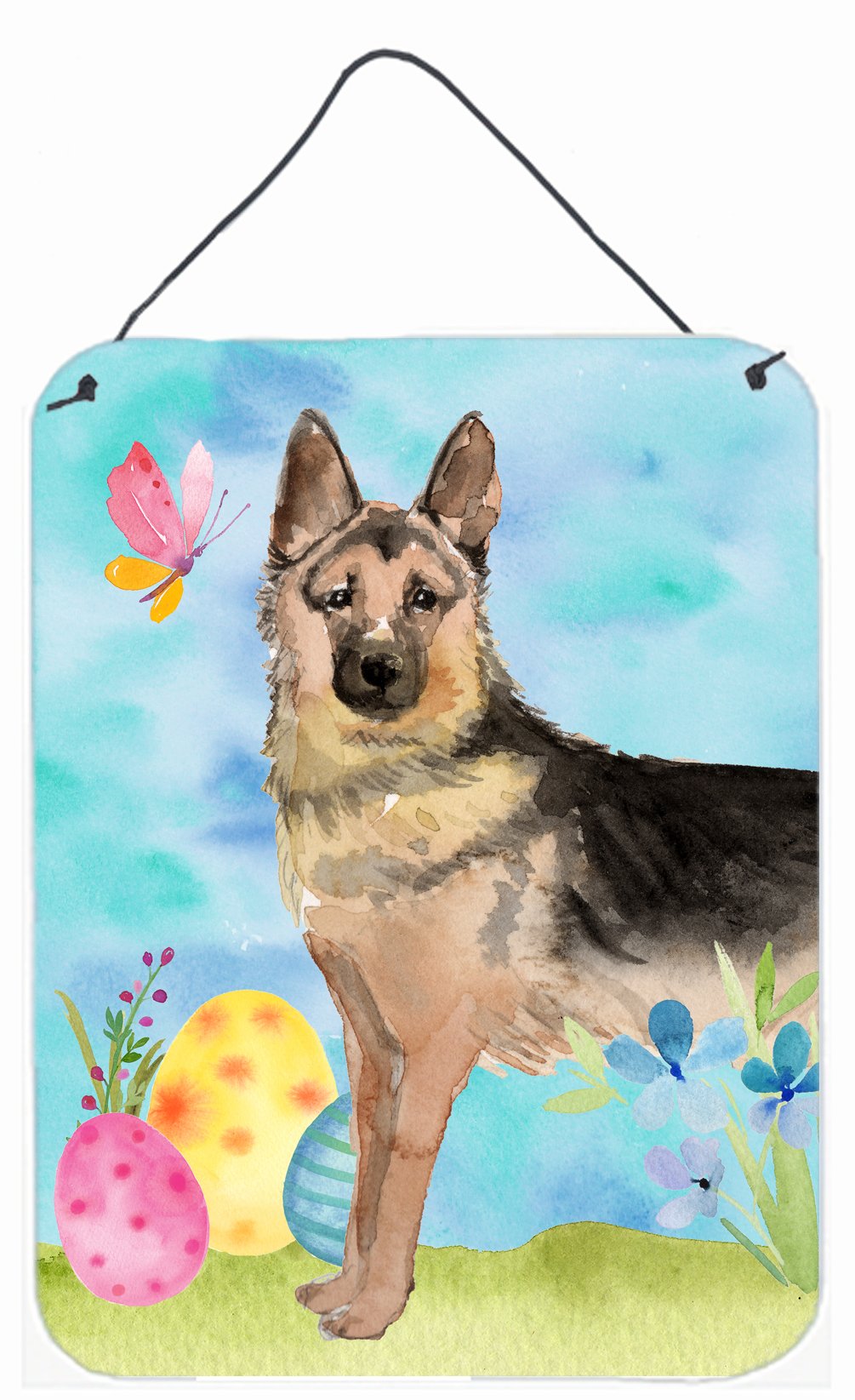 German Shepherd Easter Wall or Door Hanging Prints BB9627DS1216 by Caroline&#39;s Treasures