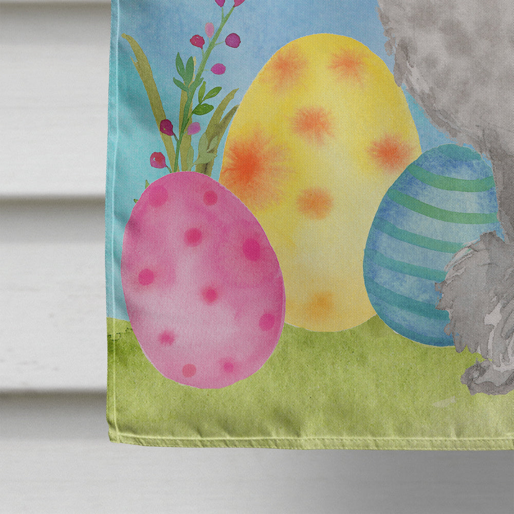 Grey Standard Poodle Easter Flag Canvas House Size BB9629CHF  the-store.com.