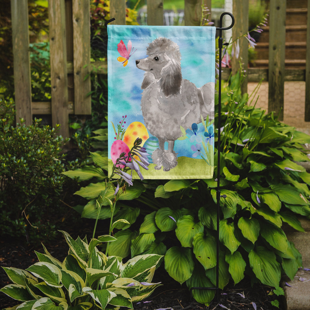 Grey Standard Poodle Easter Flag Garden Size BB9629GF  the-store.com.