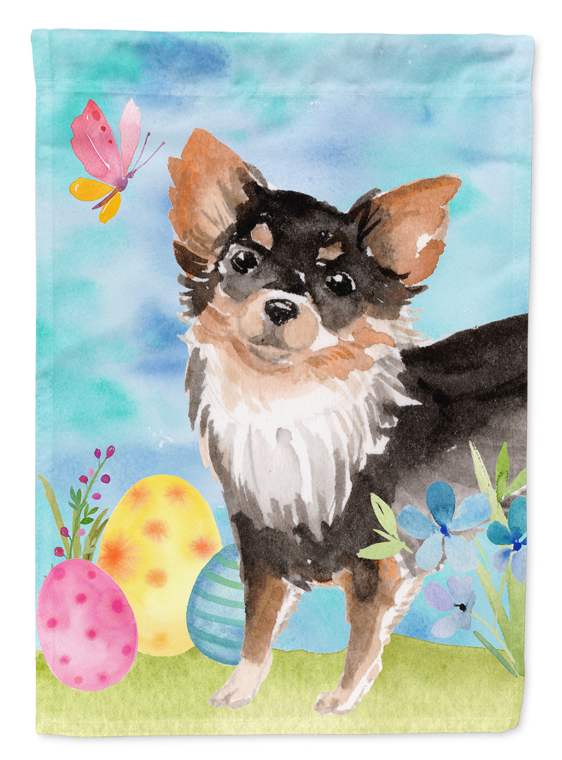 Long Haired Chihuahua Easter Flag Garden Size BB9633GF  the-store.com.