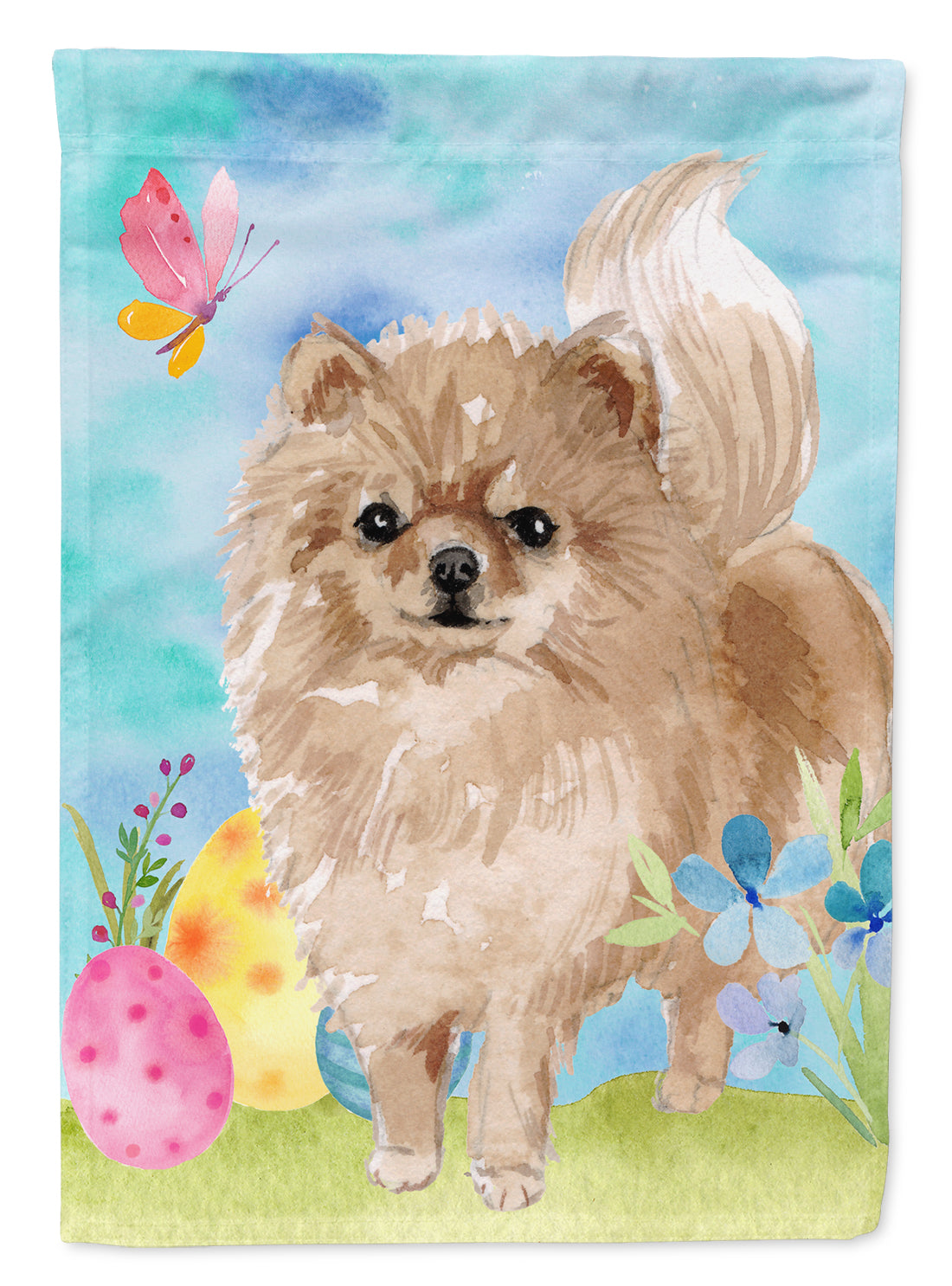 Pomeranian Easter Flag Garden Size BB9634GF  the-store.com.