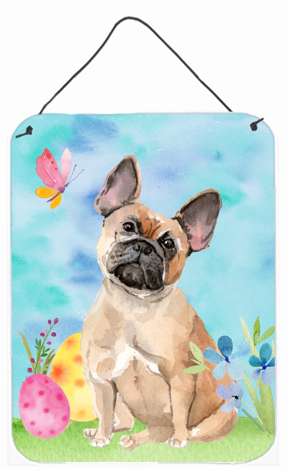 Fawn French Bulldog Easter Wall or Door Hanging Prints BB9637DS1216 by Caroline's Treasures