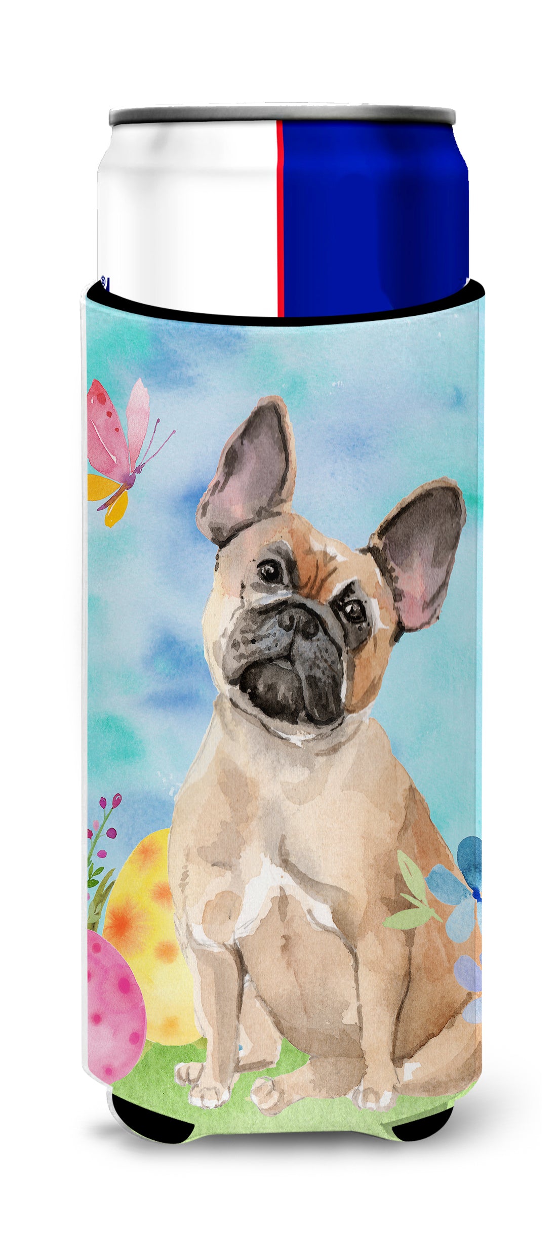 Fawn French Bulldog Easter  Ultra Hugger for slim cans BB9637MUK  the-store.com.